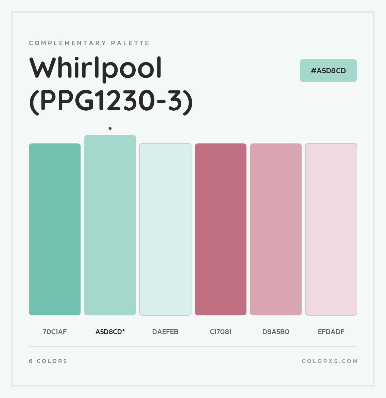 Whirlpool (PPG1230-3) - Complementary Color Palette