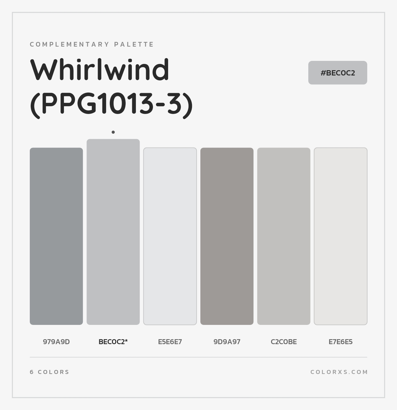 Whirlwind (PPG1013-3) - Complementary Color Palette