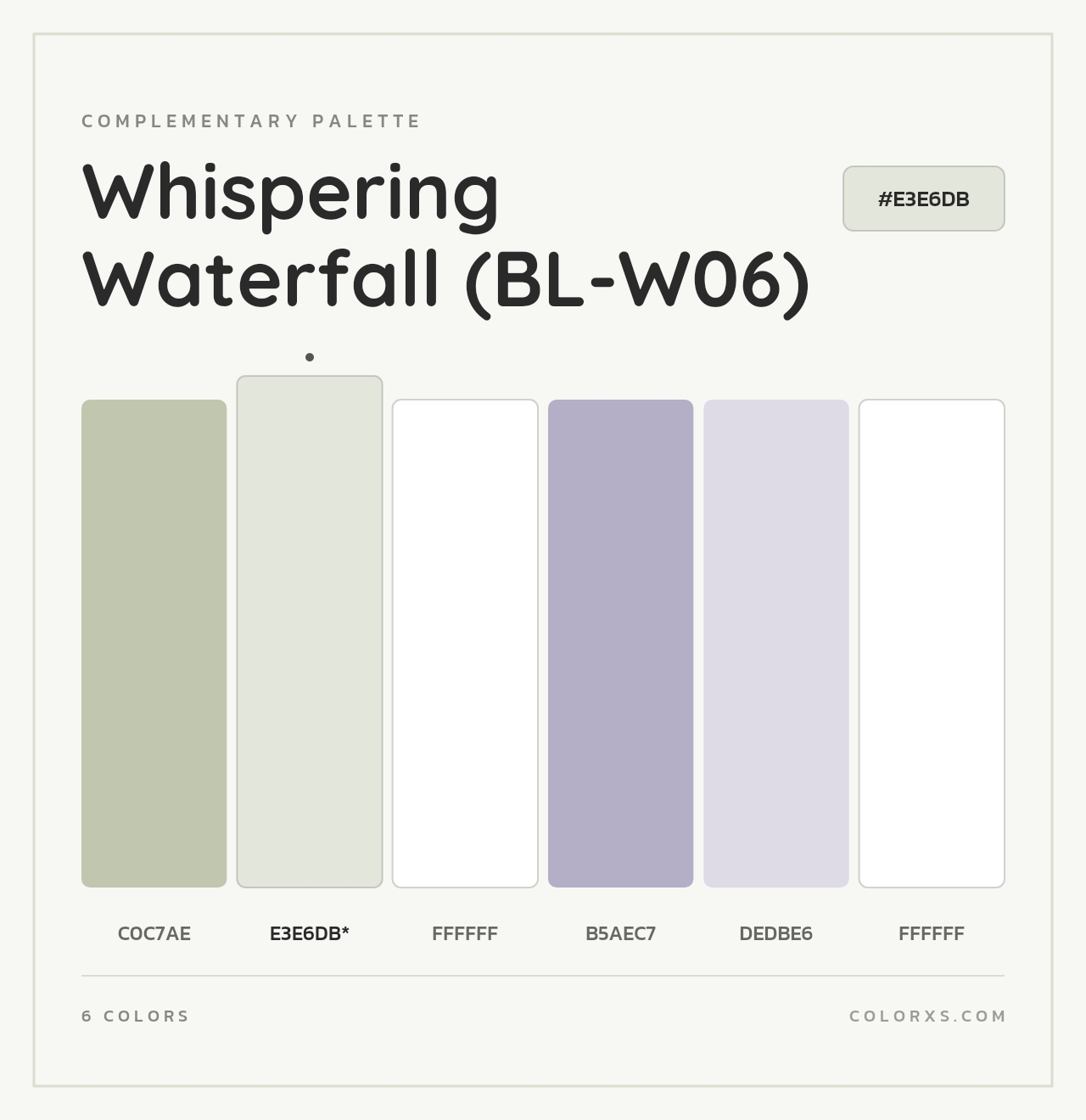 Whispering Waterfall (BL-W06) - Complementary Color Palette