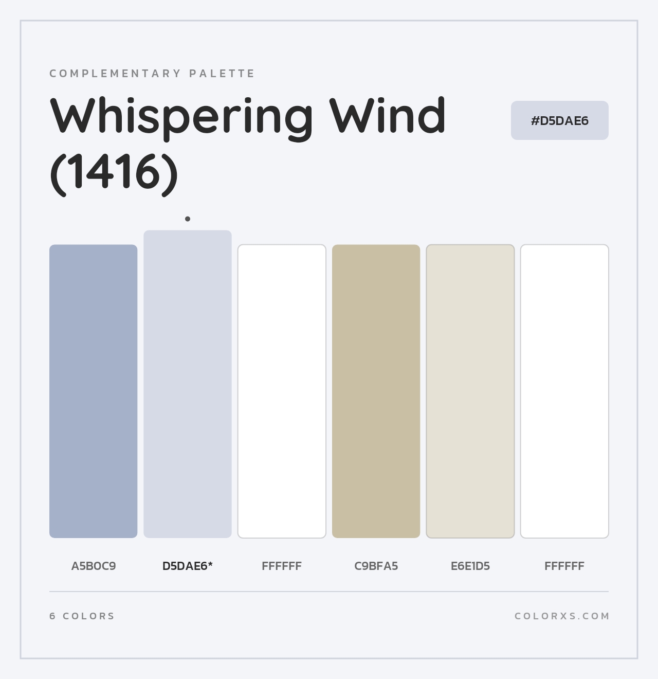 Whispering Wind (1416) - Complementary Color Palette