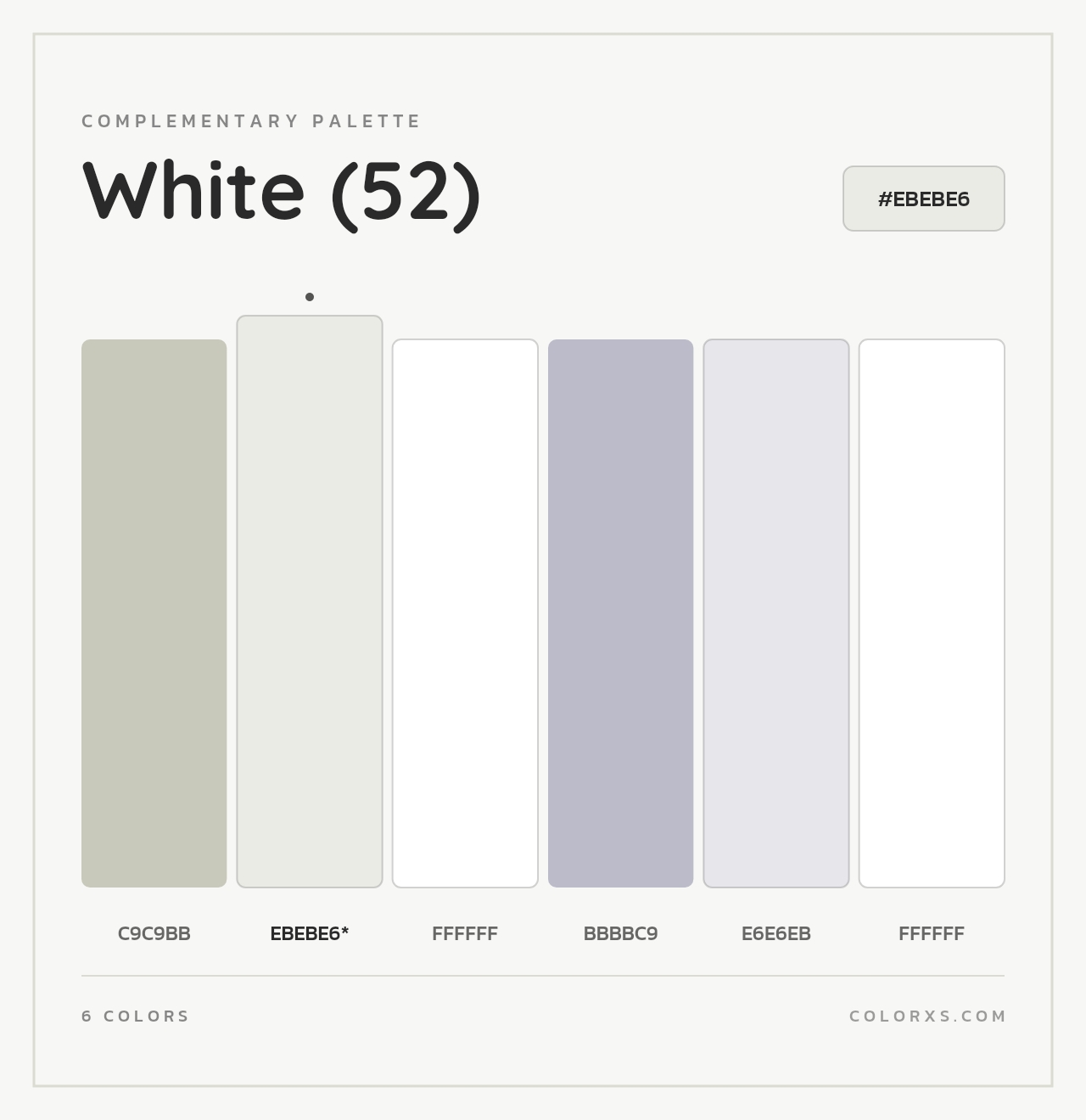 White (52) - Complementary Color Palette