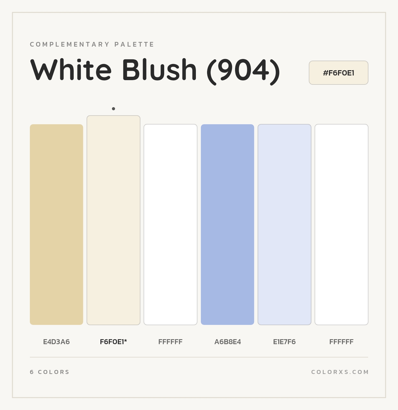 White Blush (904) - Complementary Color Palette