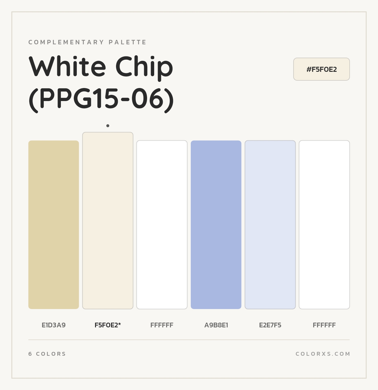 White Chip (PPG15-06) - Complementary Color Palette