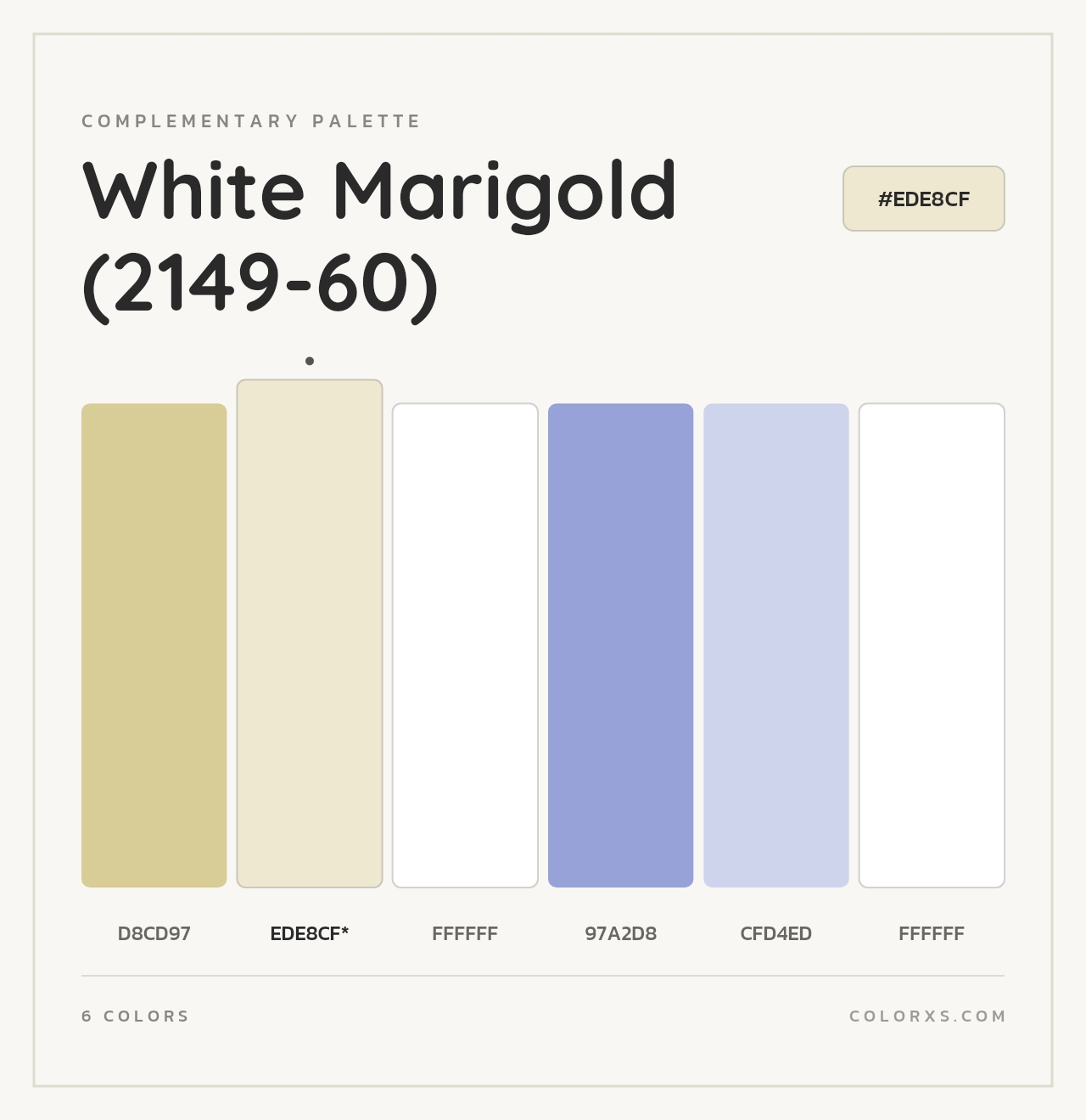 White Marigold (2149-60) - Complementary Color Palette