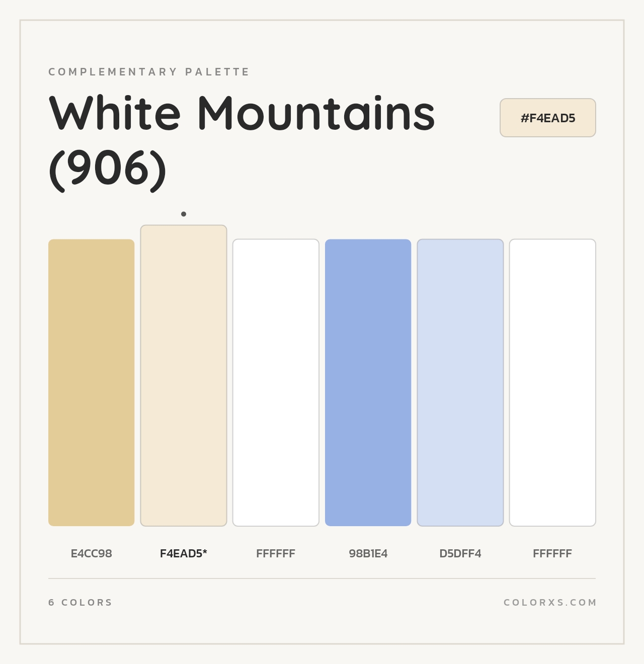 White Mountains (906) - Complementary Color Palette