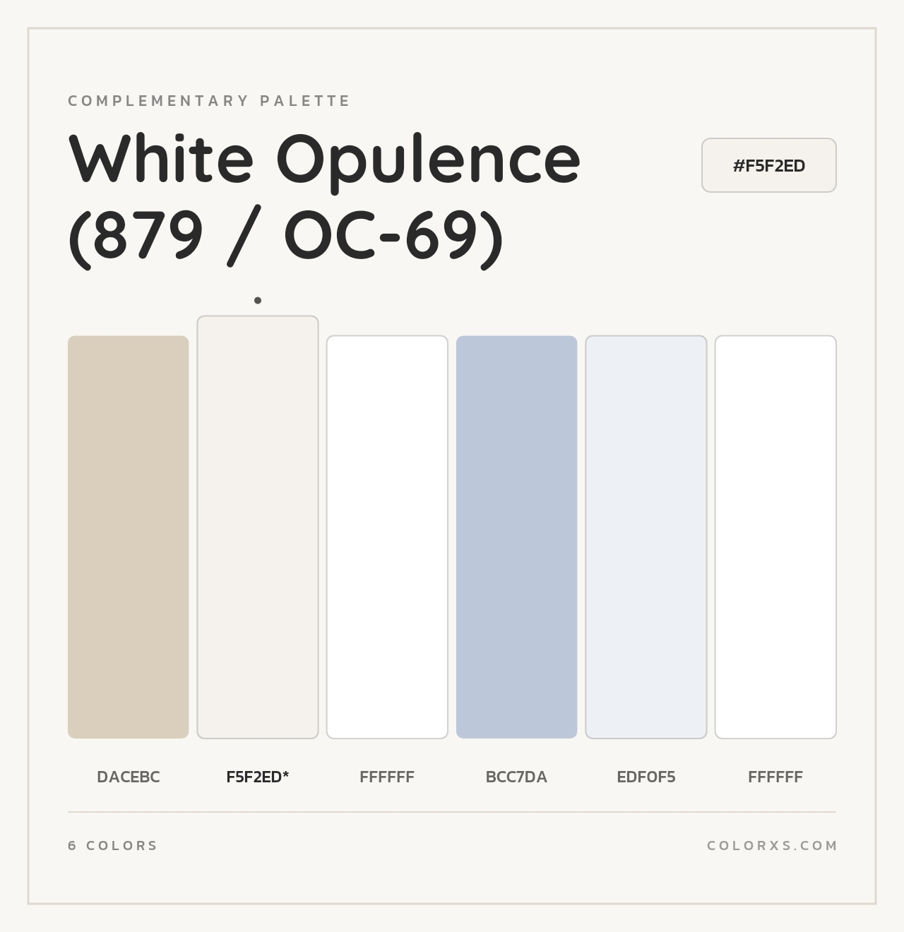 White Opulence (879 / OC-69) - Complementary Color Palette