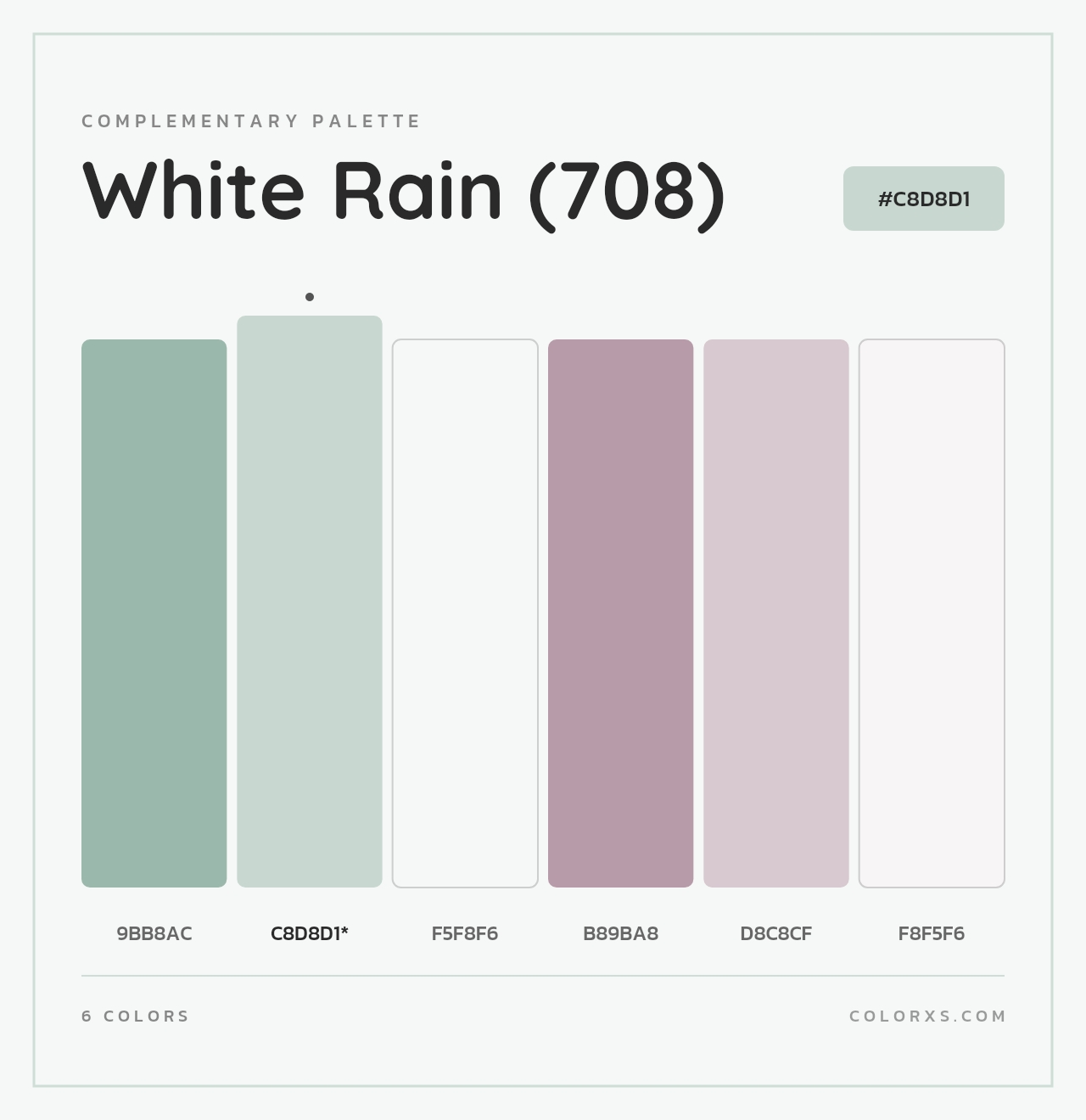 White Rain (708) - Complementary Color Palette