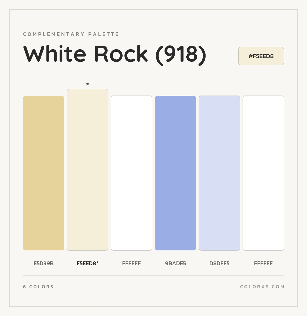 White Rock (918) - Complementary Color Palette