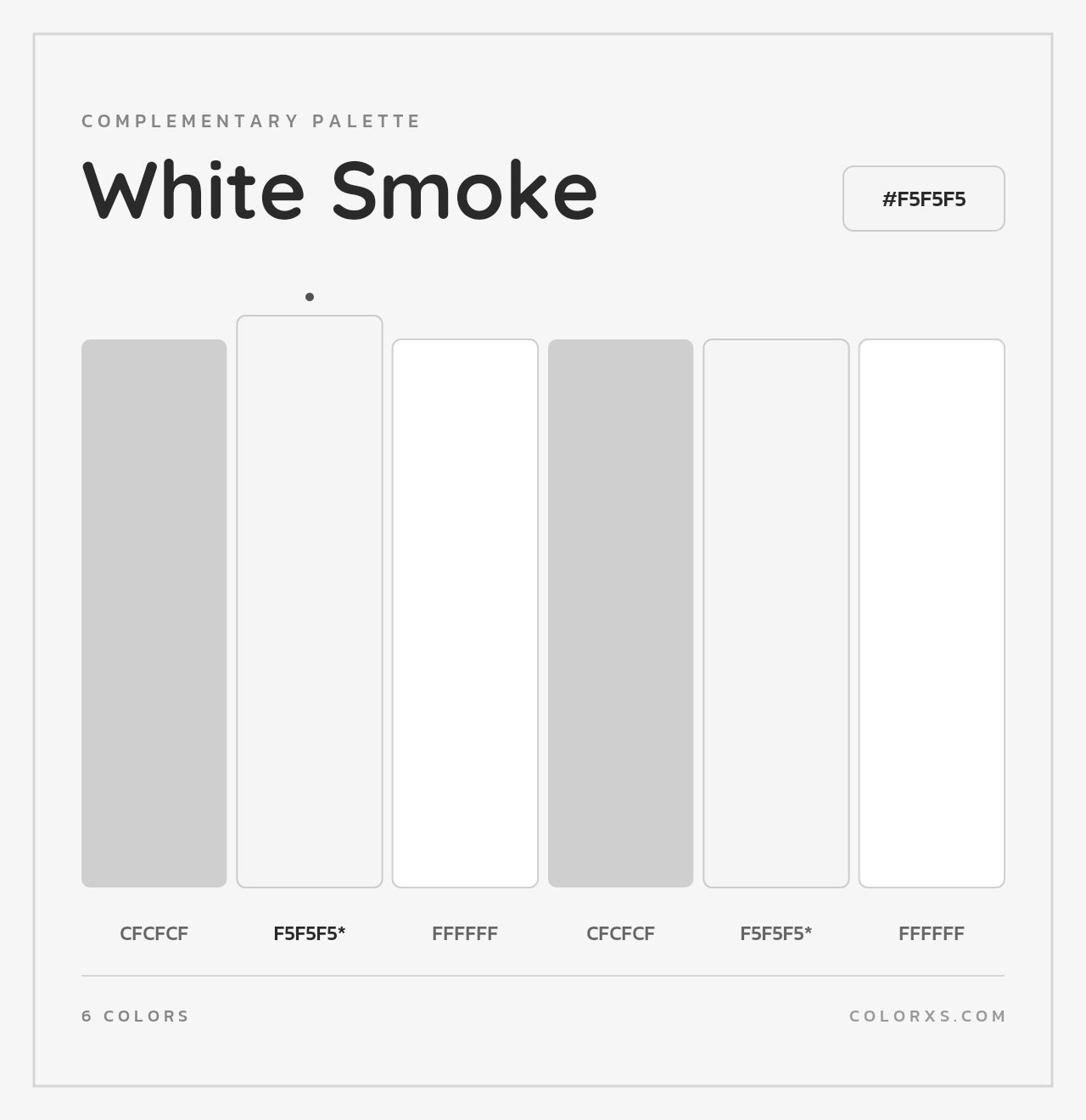 White Smoke - Complementary Color Palette
