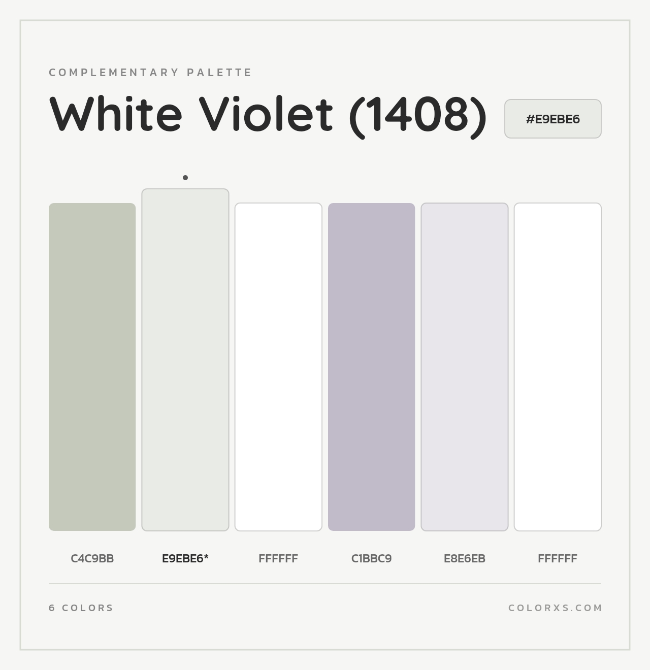 White Violet (1408) - Complementary Color Palette