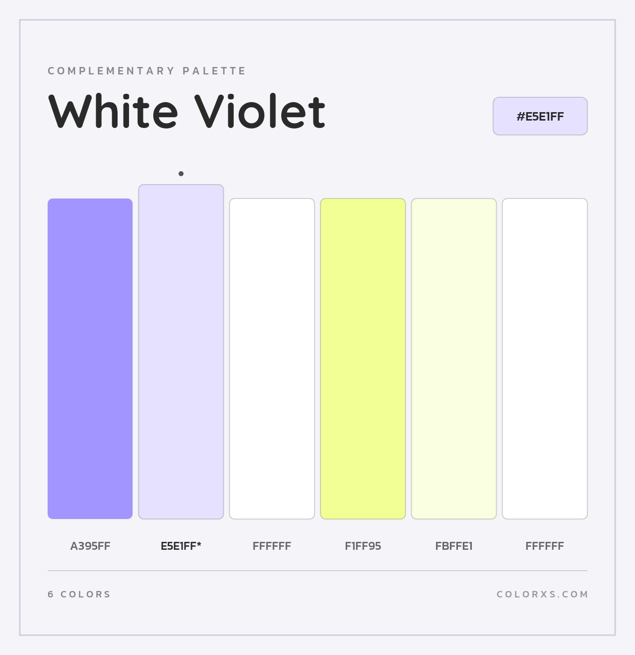 White Violet - Complementary Color Palette