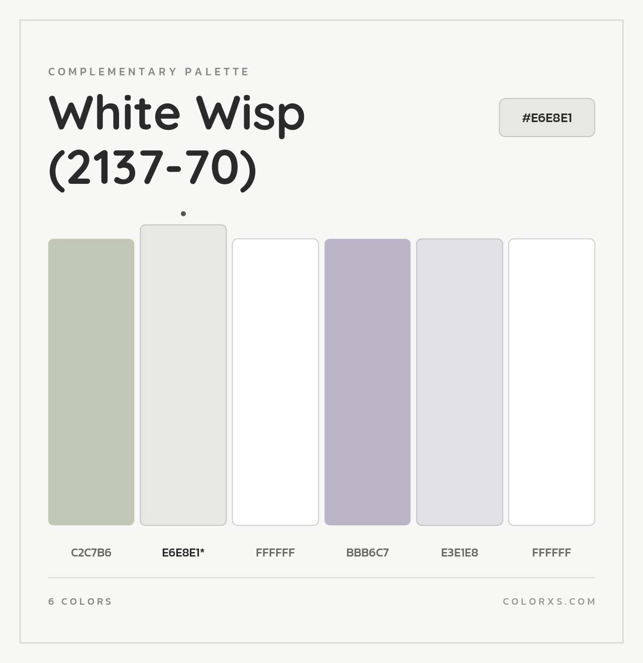 White Wisp (2137-70) - Complementary Color Palette