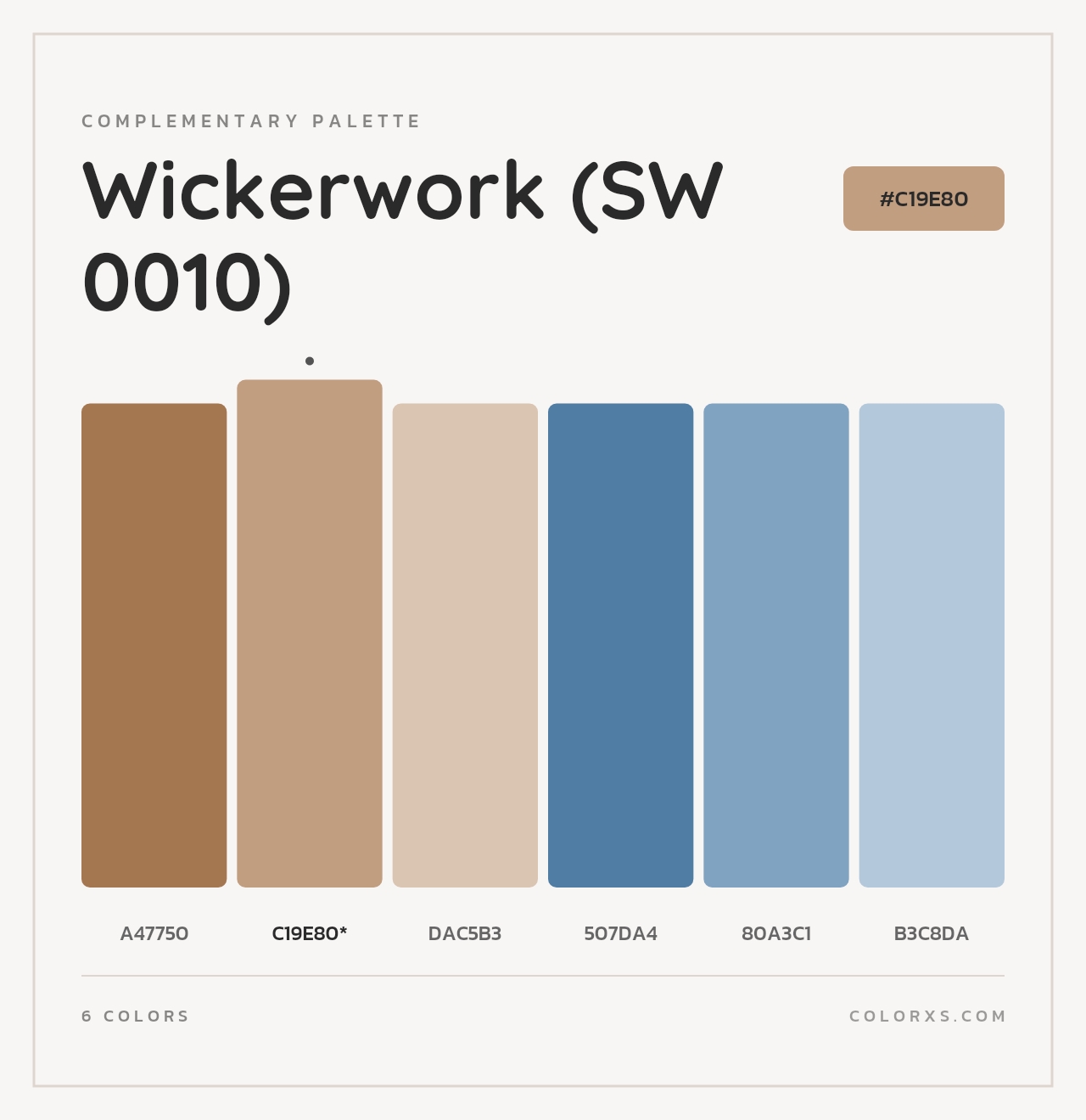 Wickerwork (SW 0010) - Complementary Color Palette