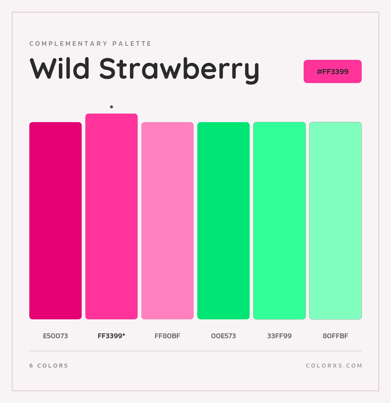 Wild Strawberry - Complementary Color Palette