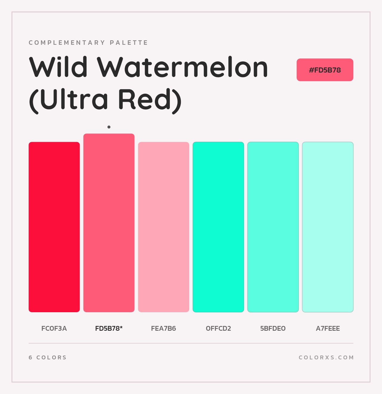 Wild Watermelon (Ultra Red) - Complementary Color Palette