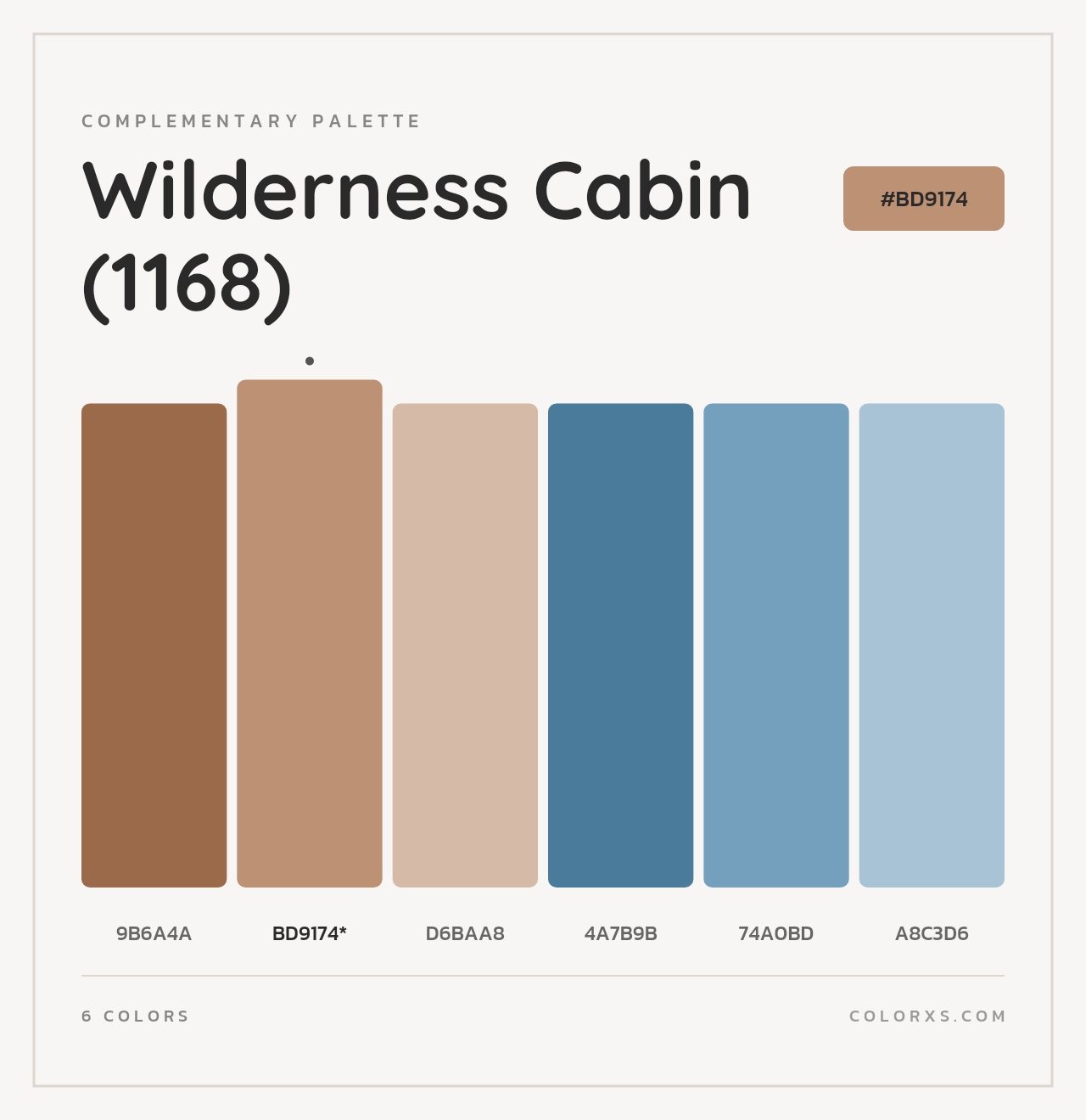 Wilderness Cabin (1168) - Complementary Color Palette