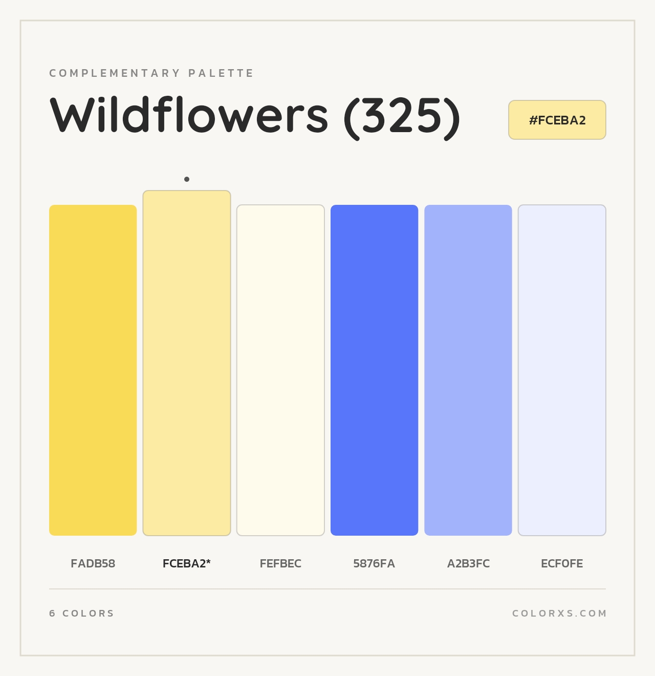 Wildflowers (325) - Complementary Color Palette
