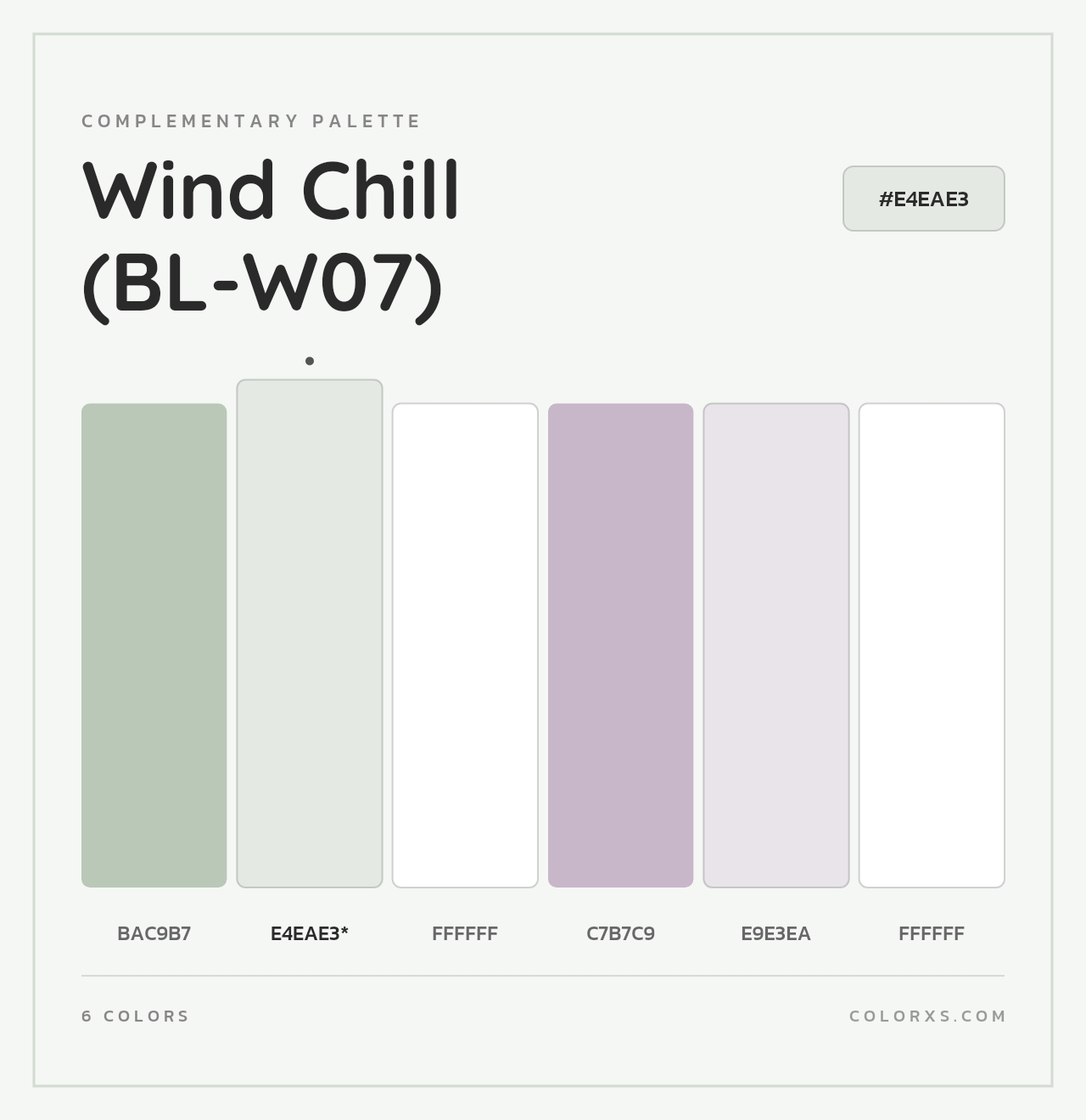 Wind Chill (BL-W07) - Complementary Color Palette