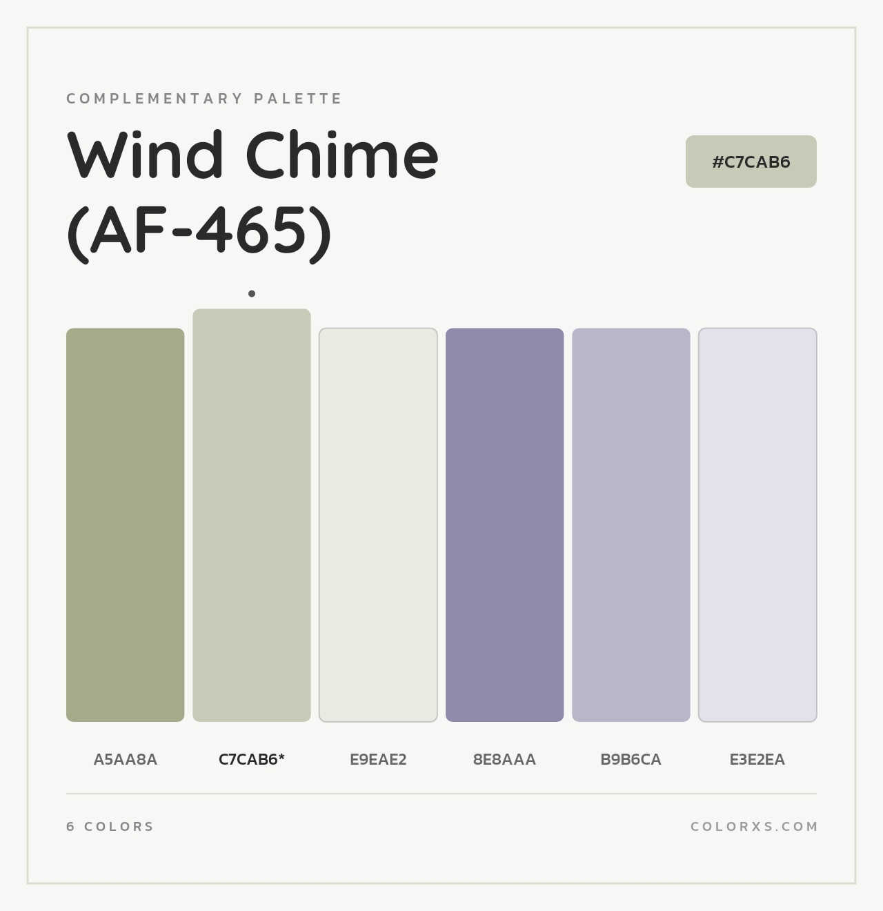 Wind Chime (AF-465) - Complementary Color Palette