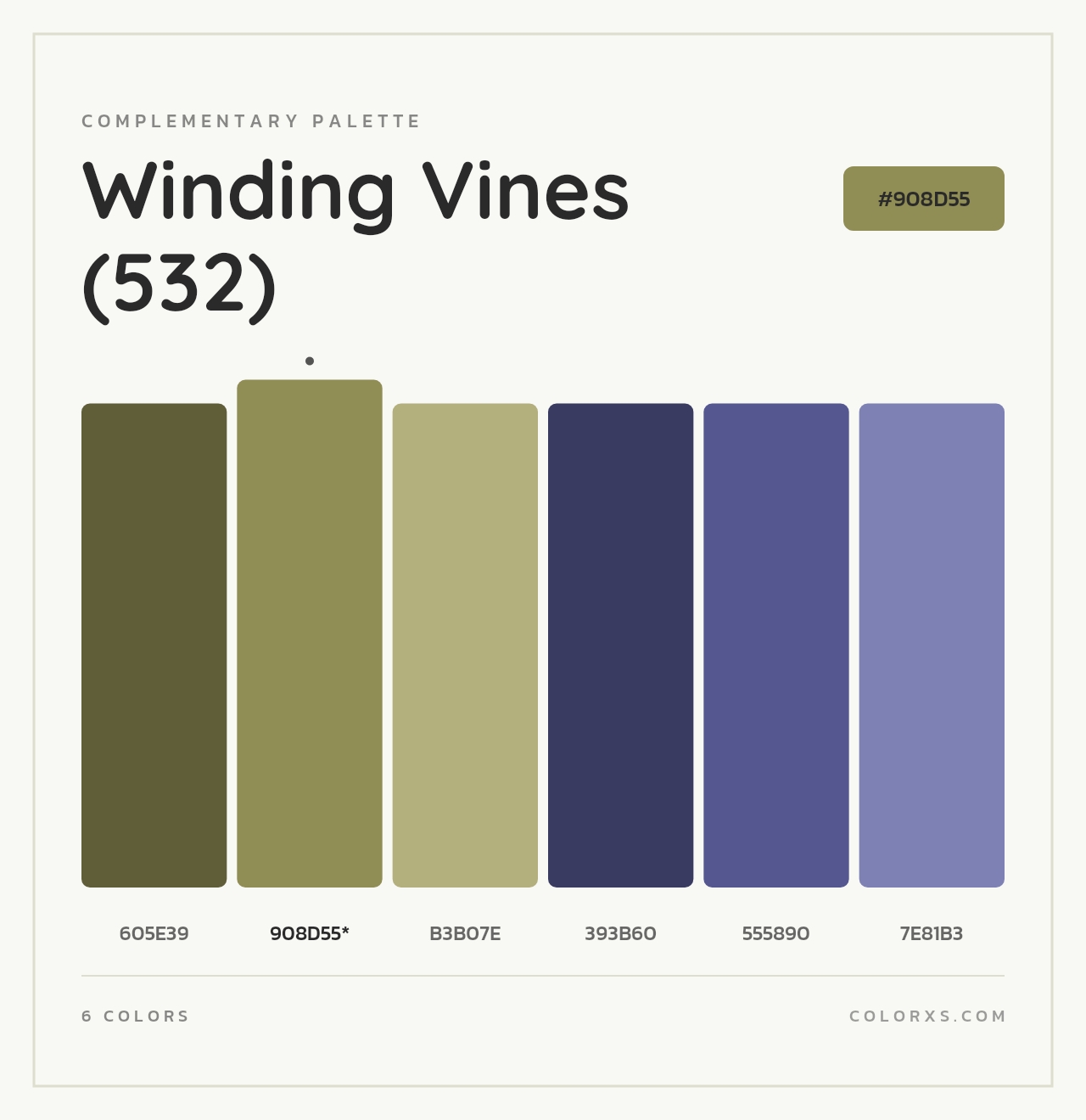 Winding Vines (532) - Complementary Color Palette