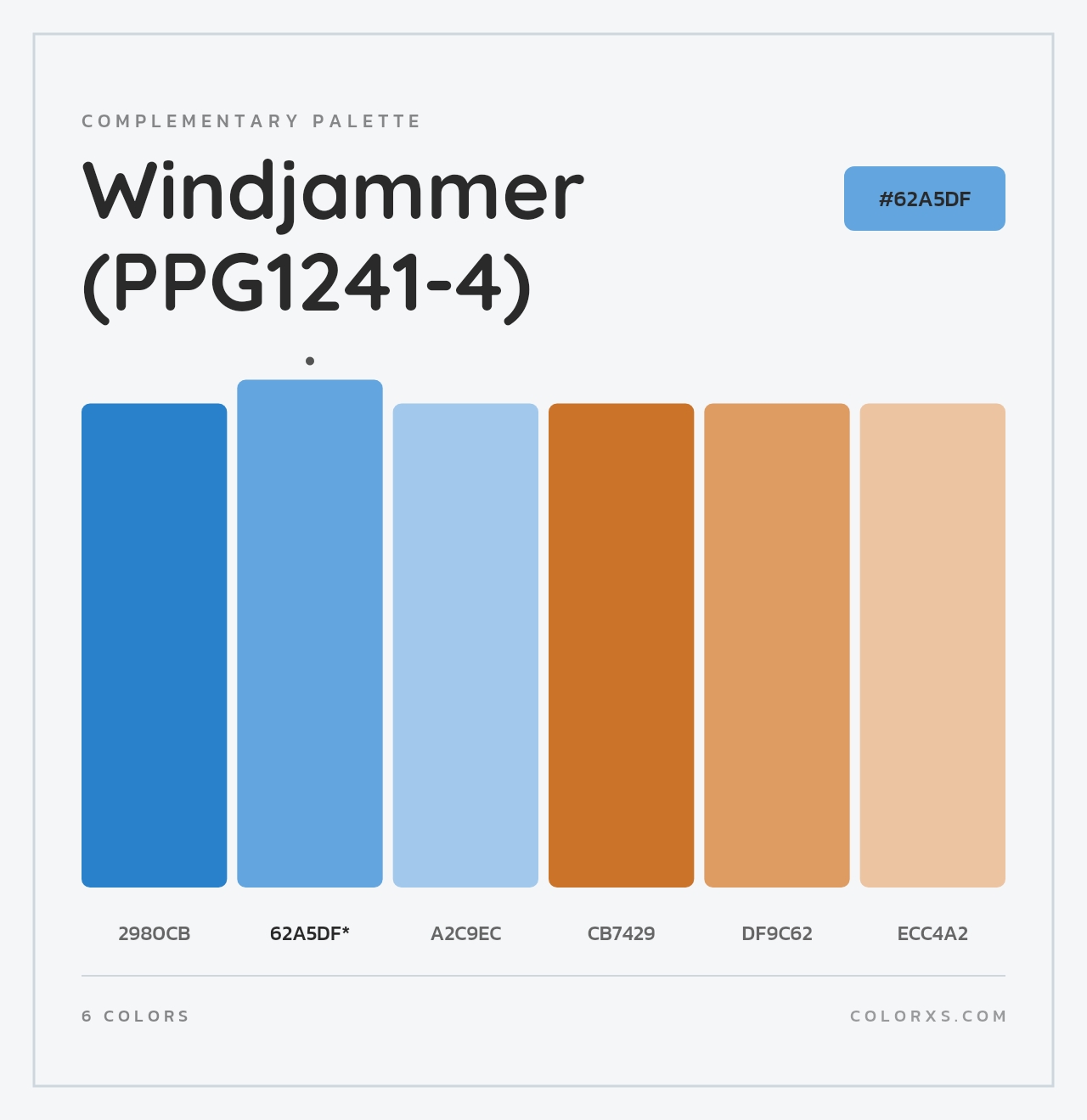 Windjammer (PPG1241-4) - Complementary Color Palette