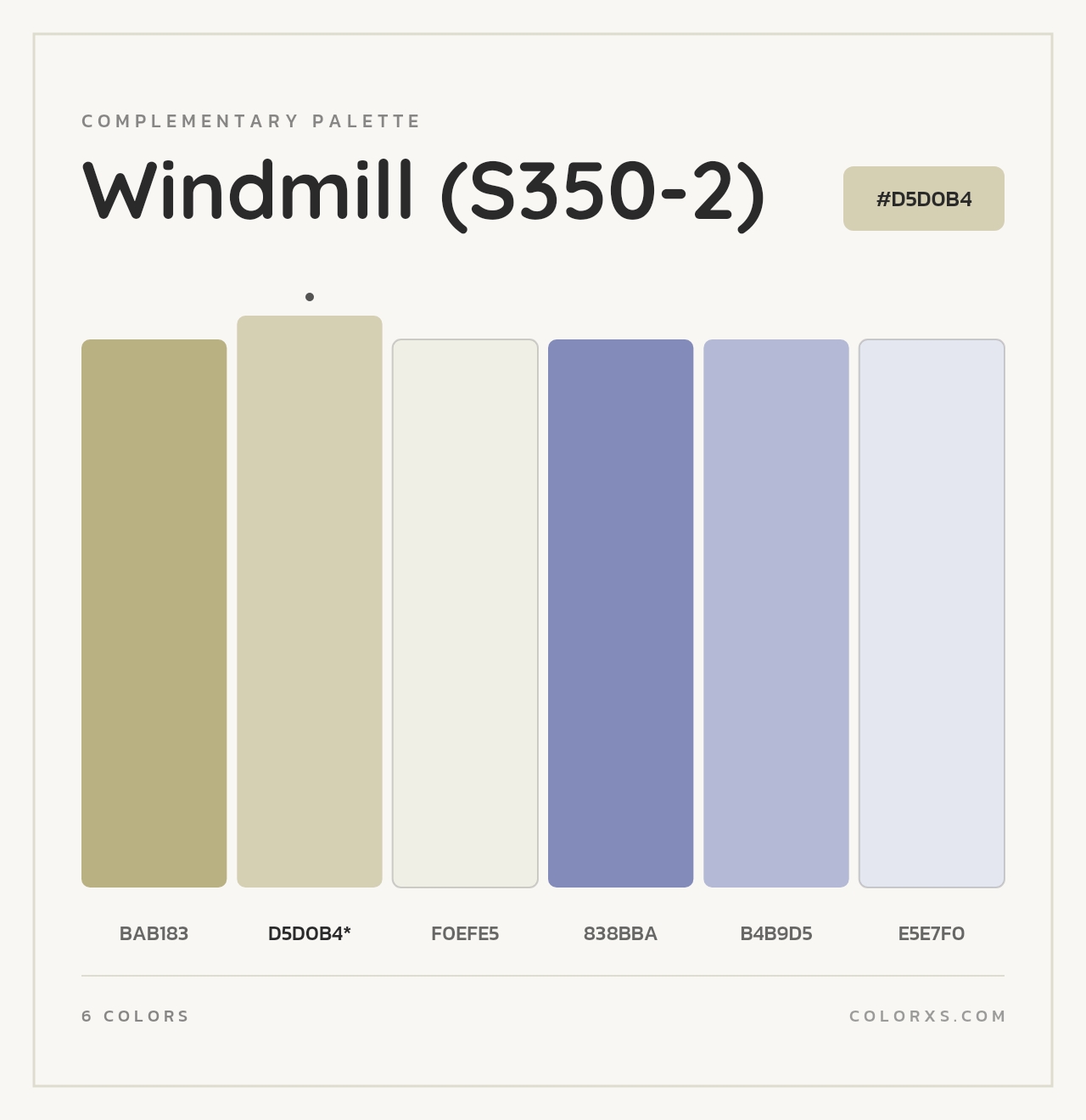 Windmill (S350-2) - Complementary Color Palette