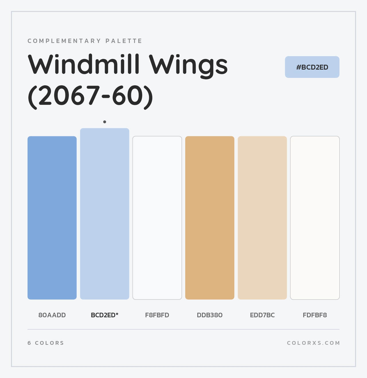 Windmill Wings (2067-60) - Complementary Color Palette