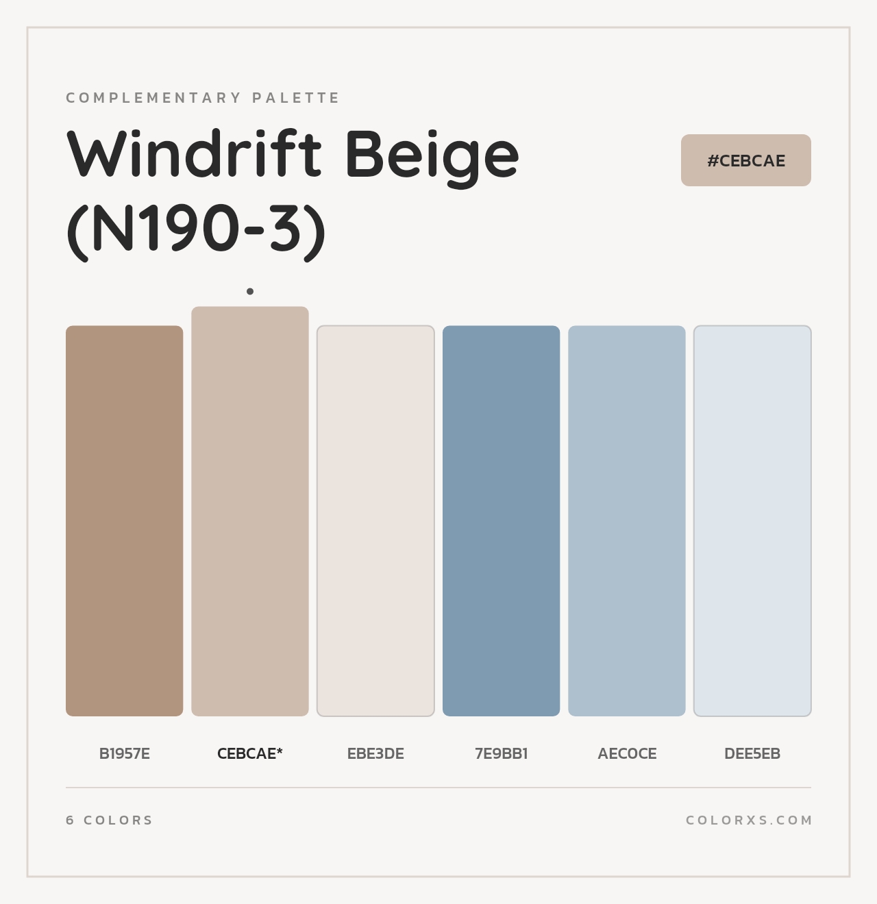 Windrift Beige (N190-3) - Complementary Color Palette