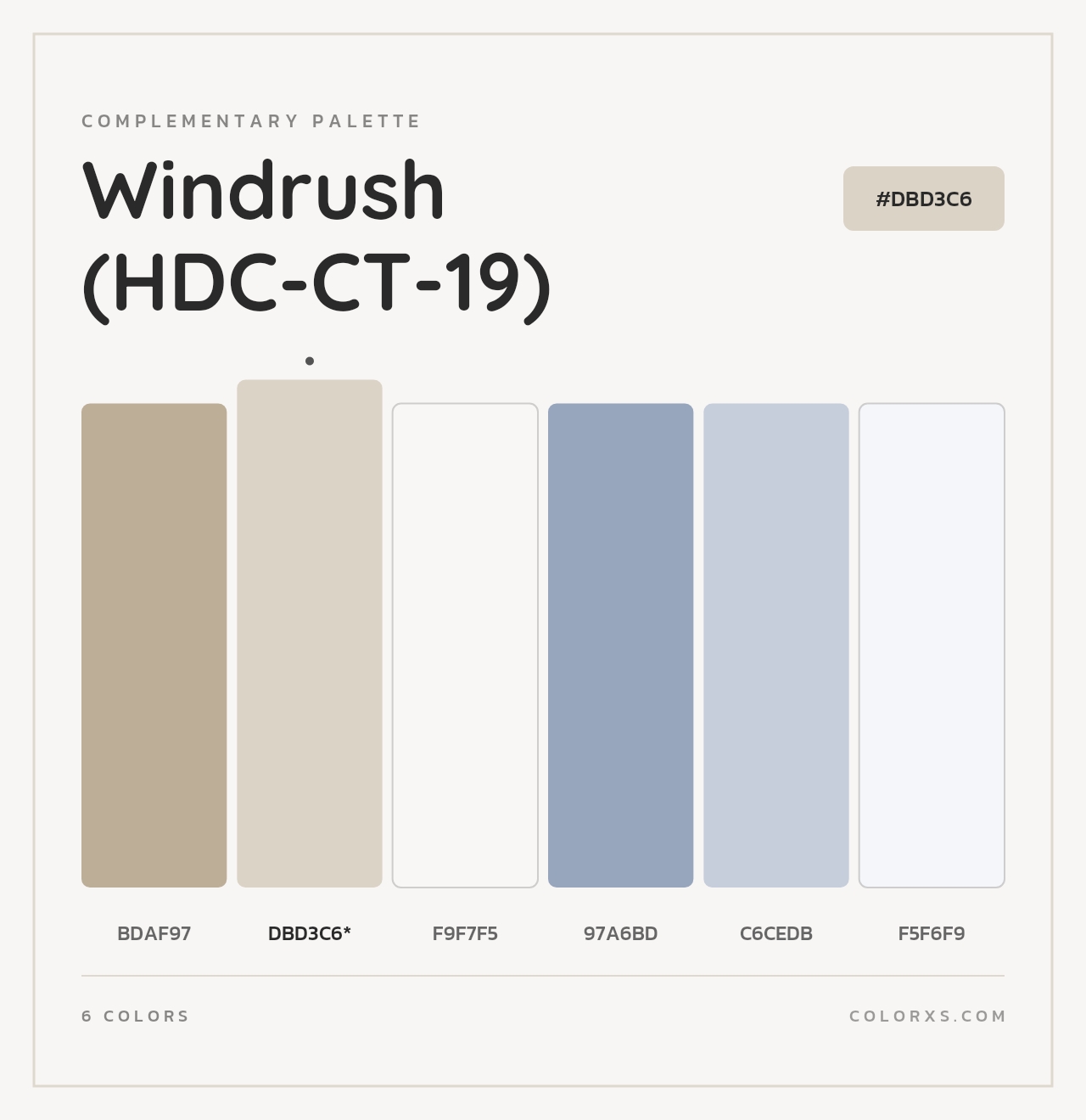 Windrush (HDC-CT-19) - Complementary Color Palette