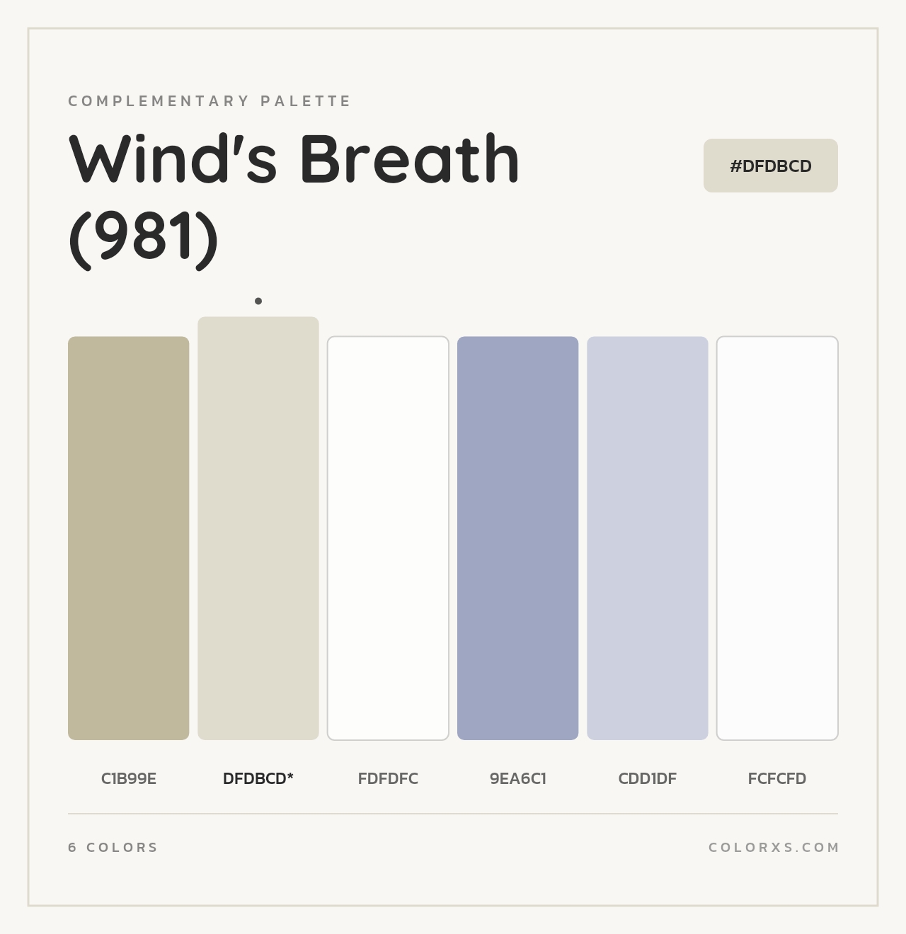Wind's Breath (981) - Complementary Color Palette