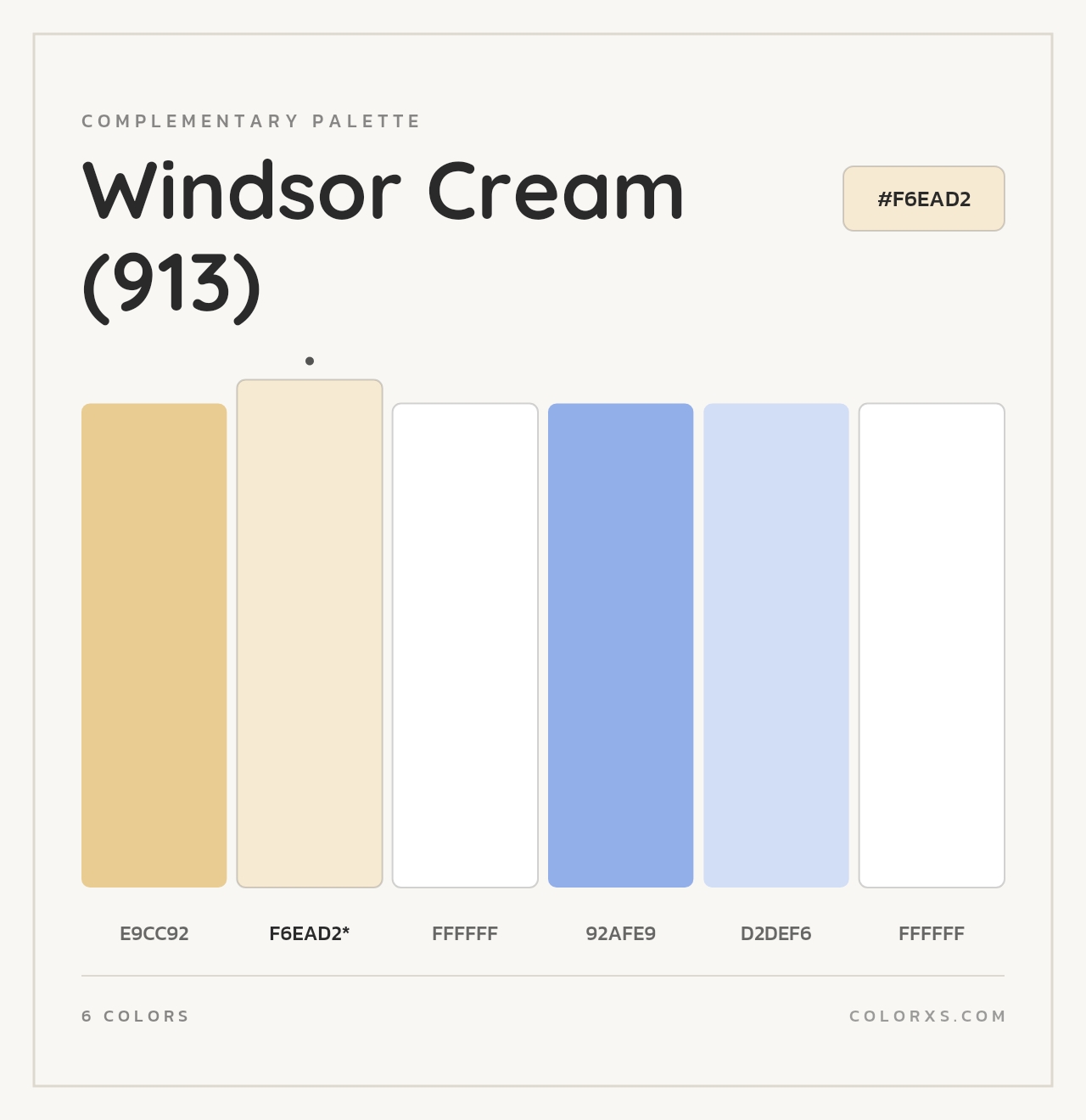 Windsor Cream (913) - Complementary Color Palette