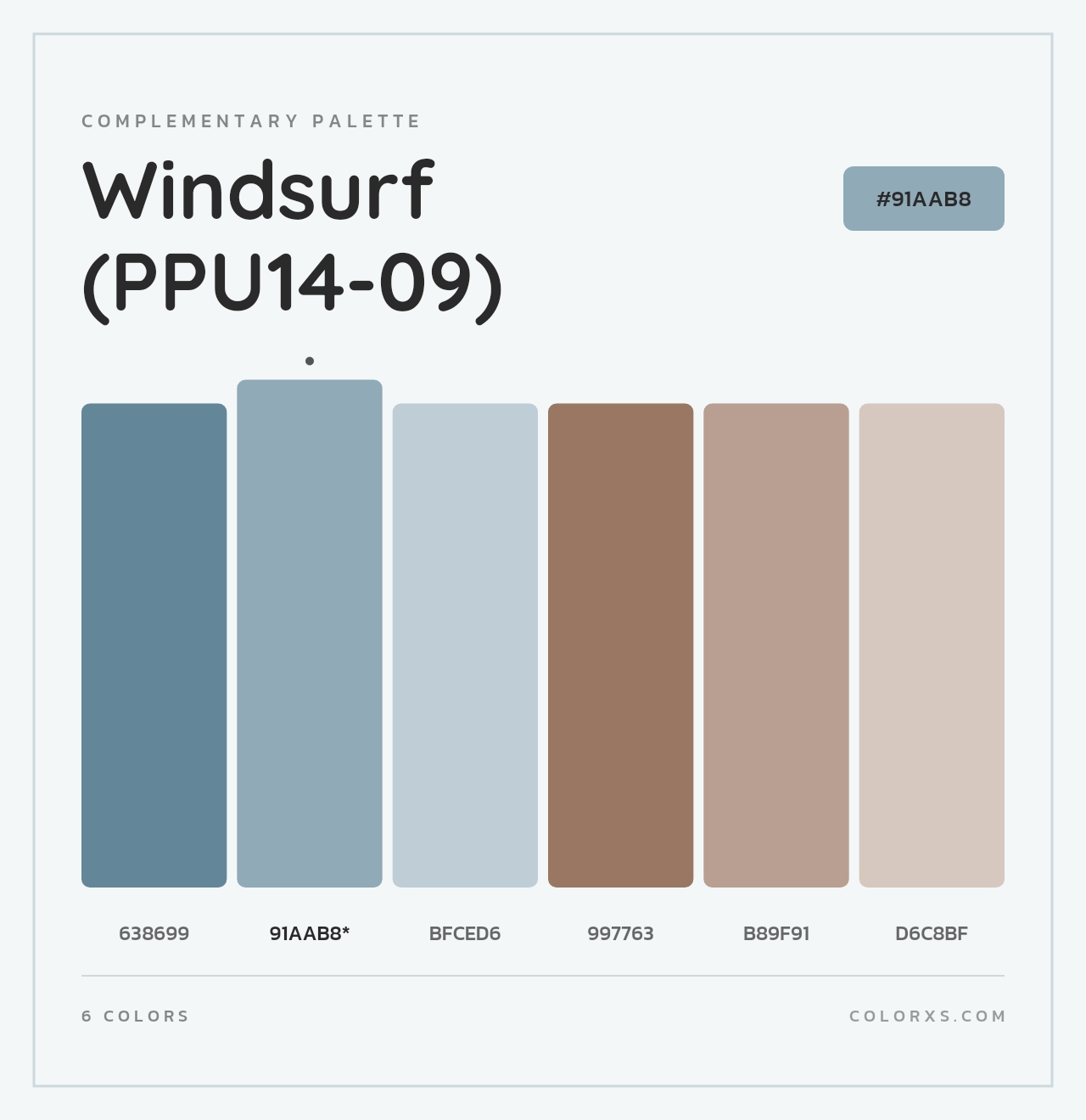 Windsurf (PPU14-09) - Complementary Color Palette