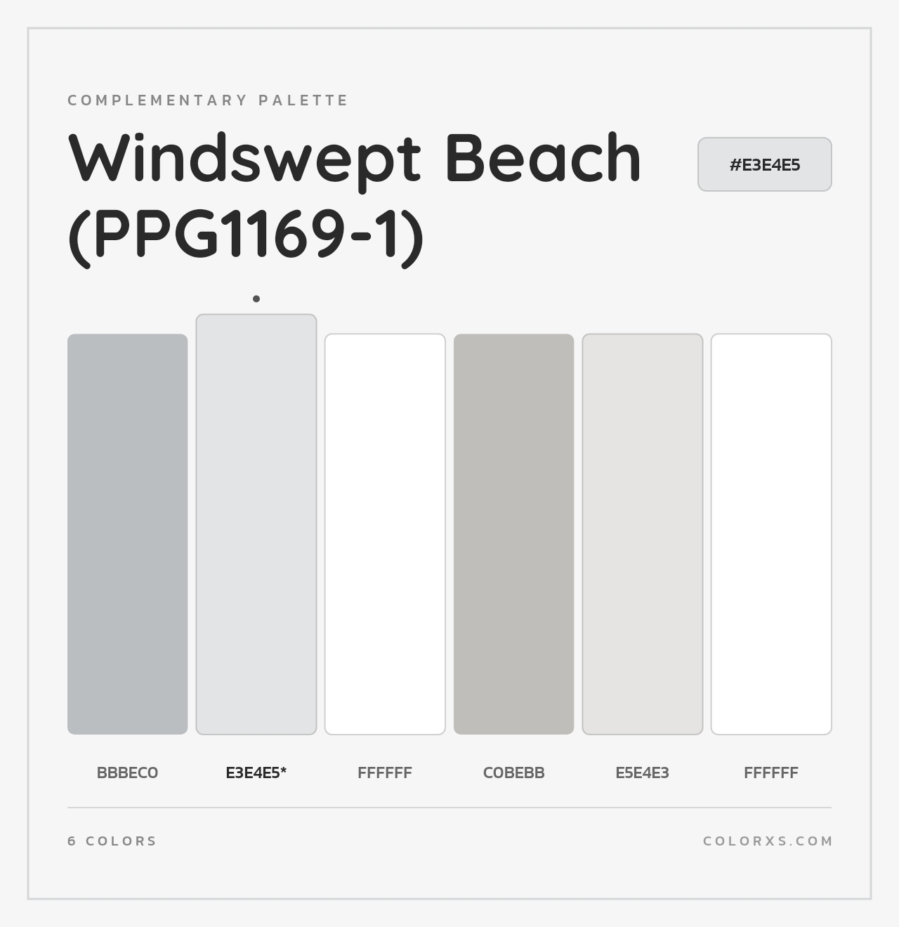 Windswept Beach (PPG1169-1) - Complementary Color Palette
