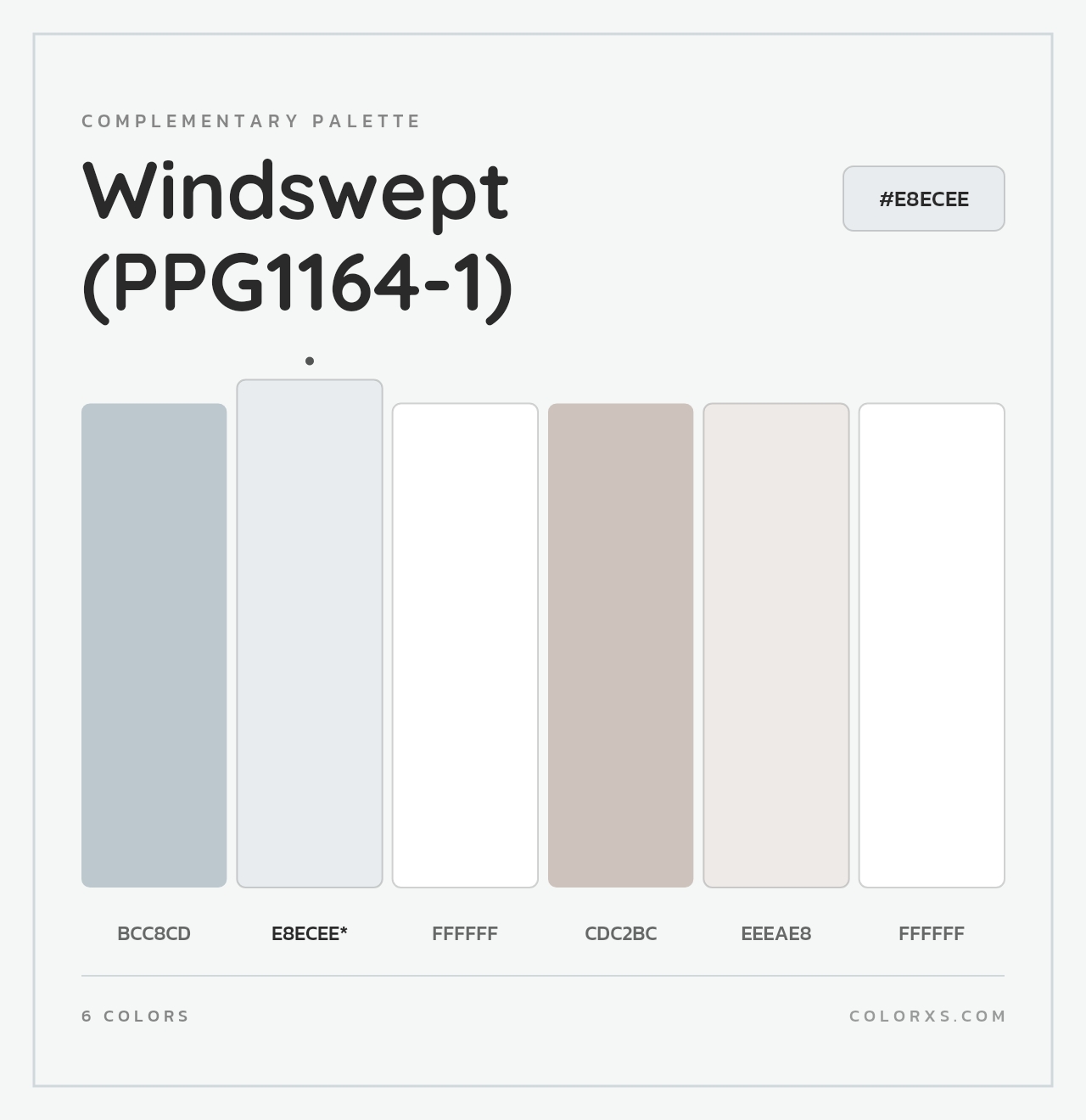 Windswept (PPG1164-1) - Complementary Color Palette