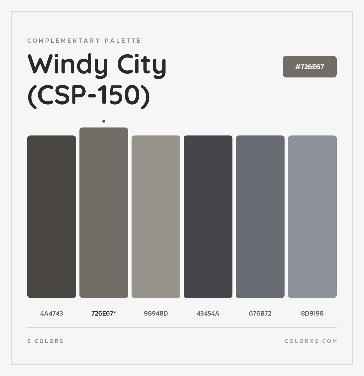 Windy City (CSP-150) - Complementary Color Palette