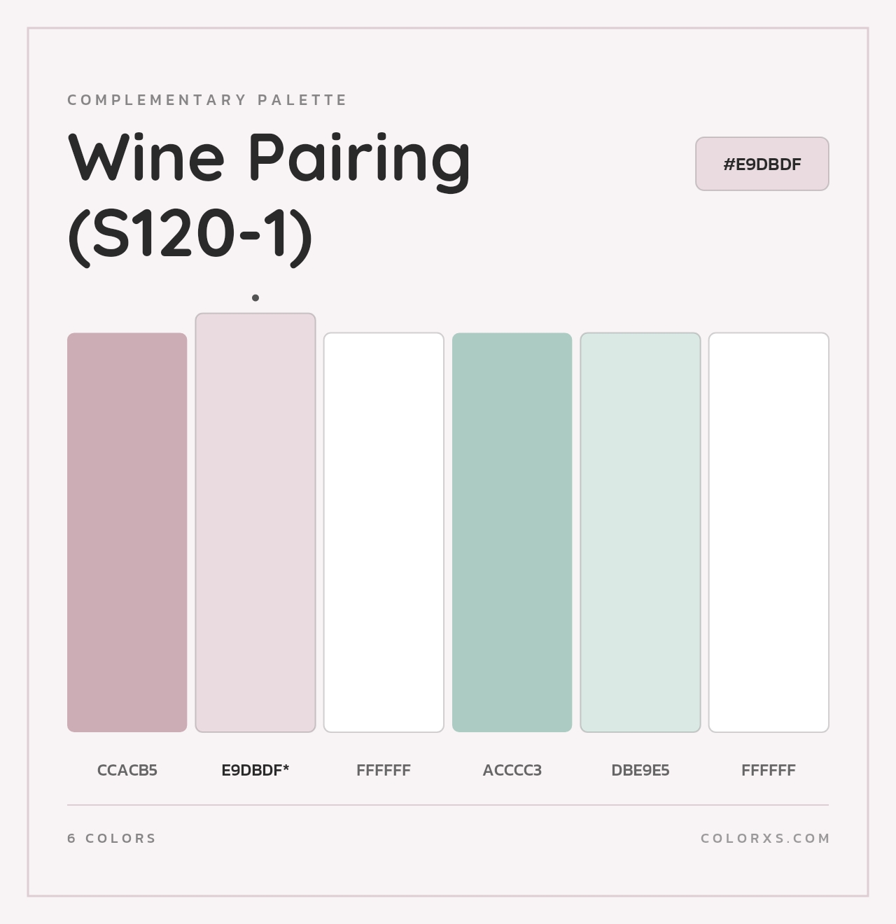 Wine Pairing (S120-1) - Complementary Color Palette