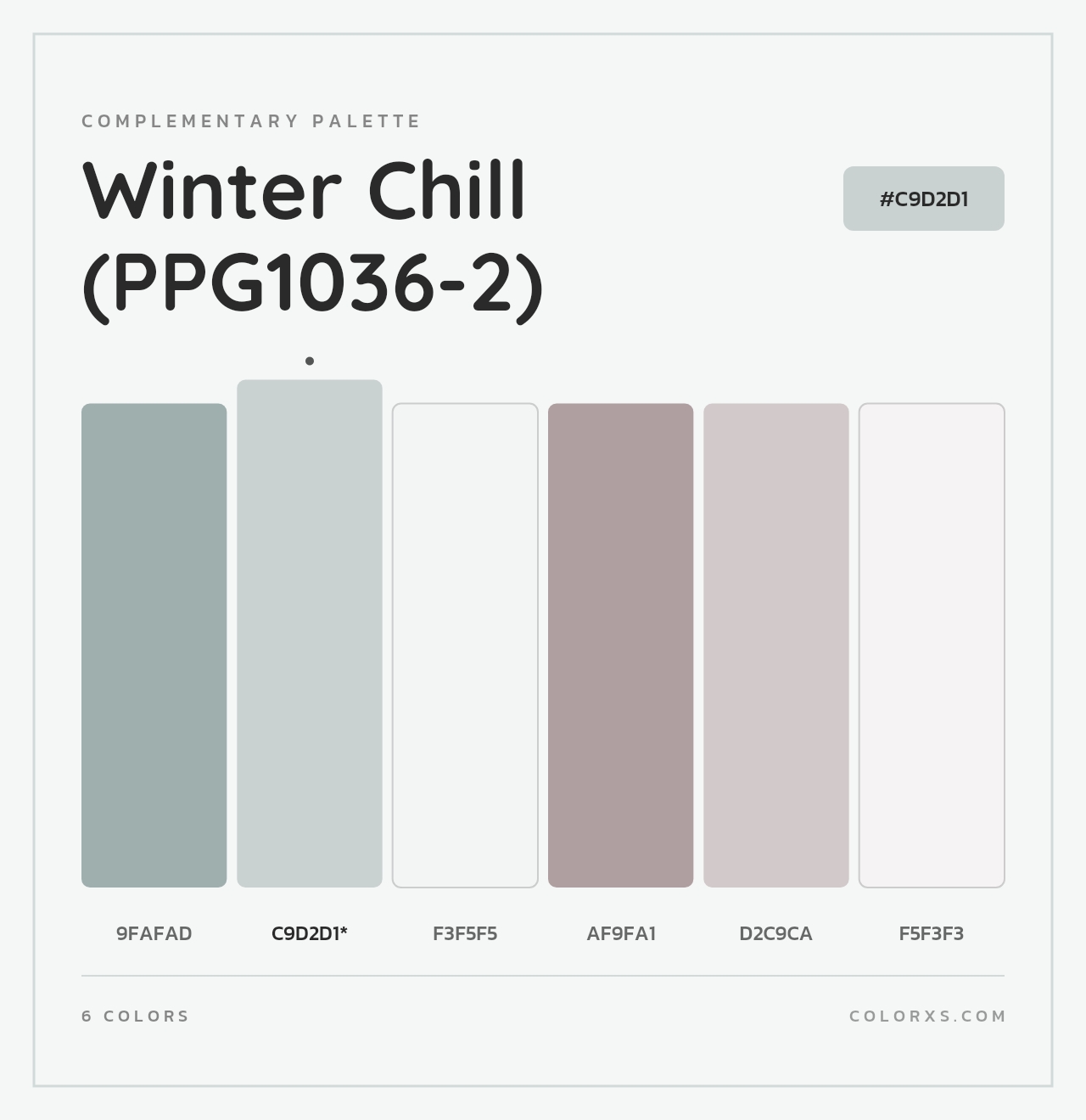Winter Chill (PPG1036-2) - Complementary Color Palette