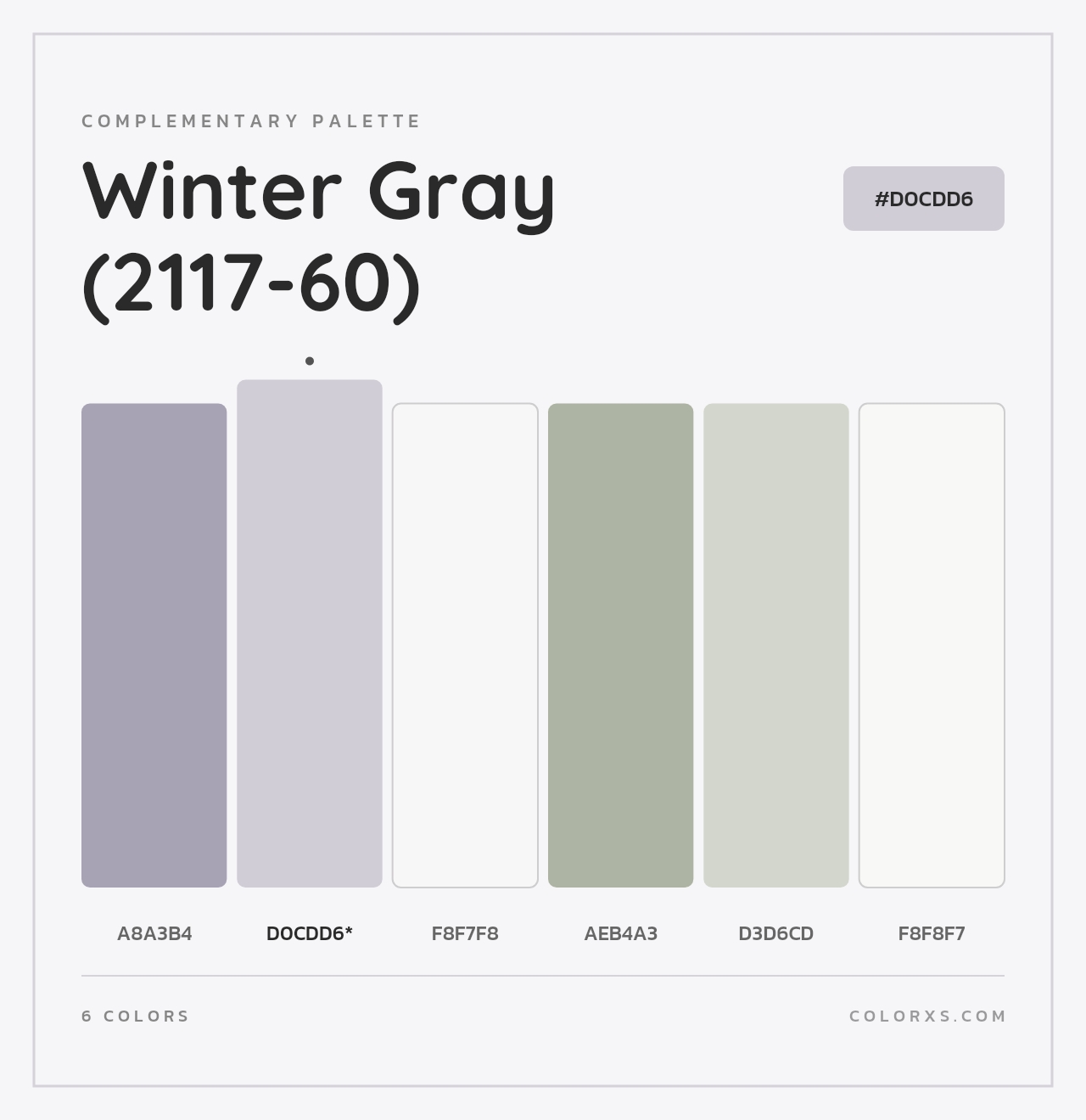 Winter Gray (2117-60) - Complementary Color Palette