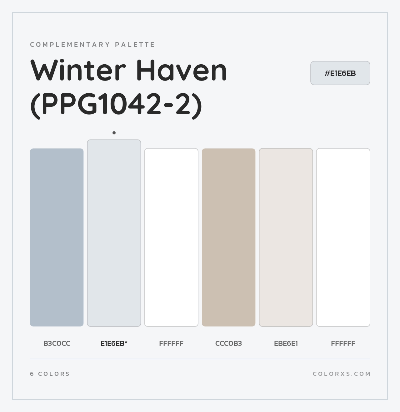 Winter Haven (PPG1042-2) - Complementary Color Palette