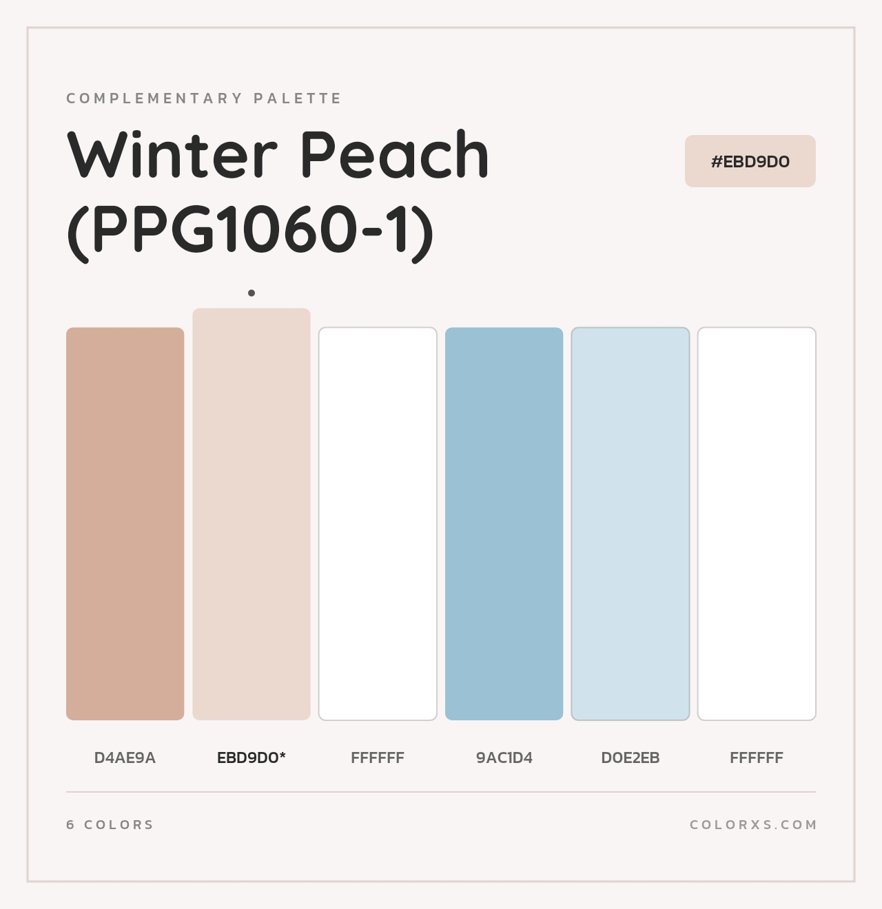 Winter Peach (PPG1060-1) - Complementary Color Palette