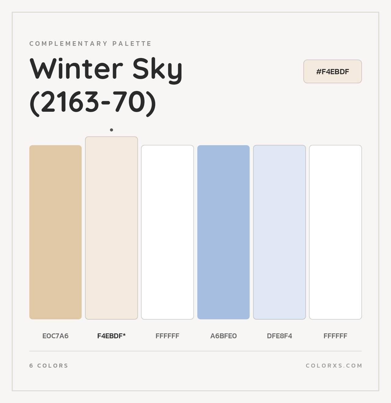 Winter Sky (2163-70) - Complementary Color Palette