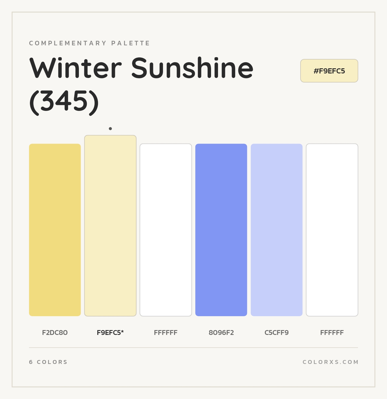 Winter Sunshine (345) - Complementary Color Palette