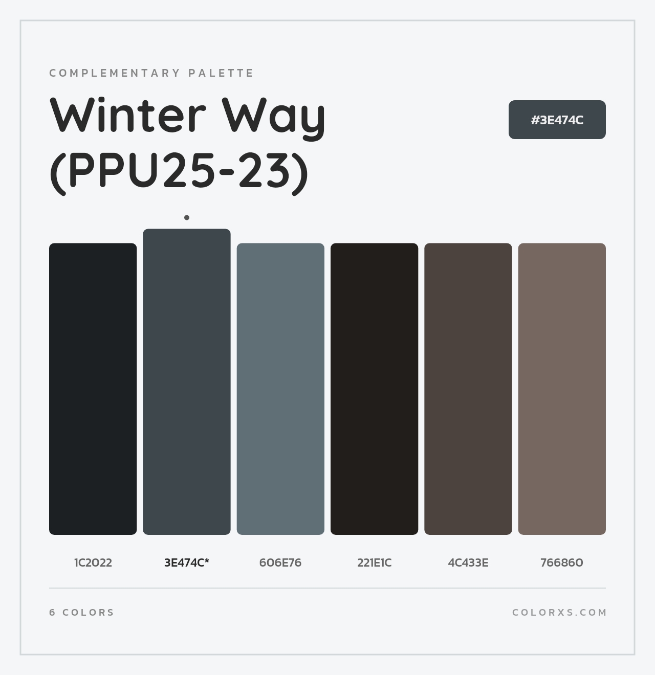 Winter Way (PPU25-23) - Complementary Color Palette