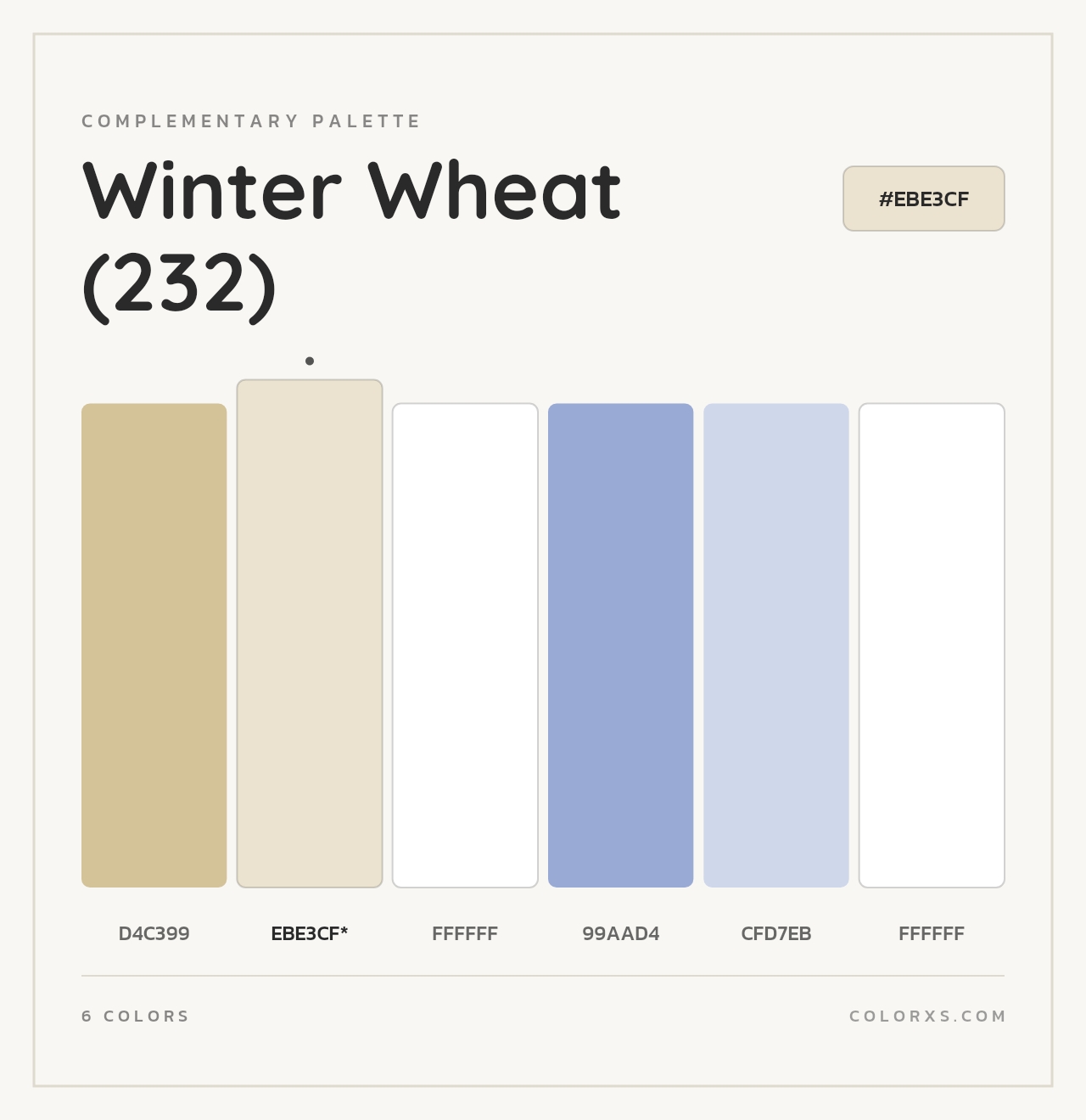 Winter Wheat (232) - Complementary Color Palette