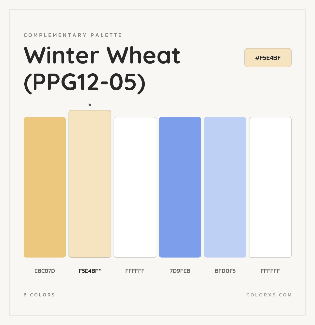 Winter Wheat (PPG12-05) - Complementary Color Palette