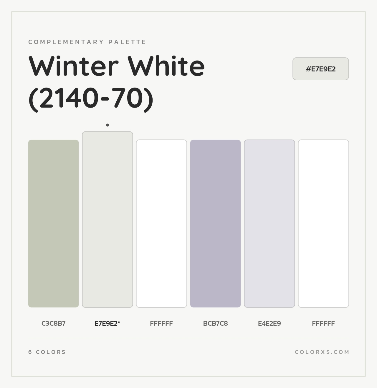 Winter White (2140-70) - Complementary Color Palette