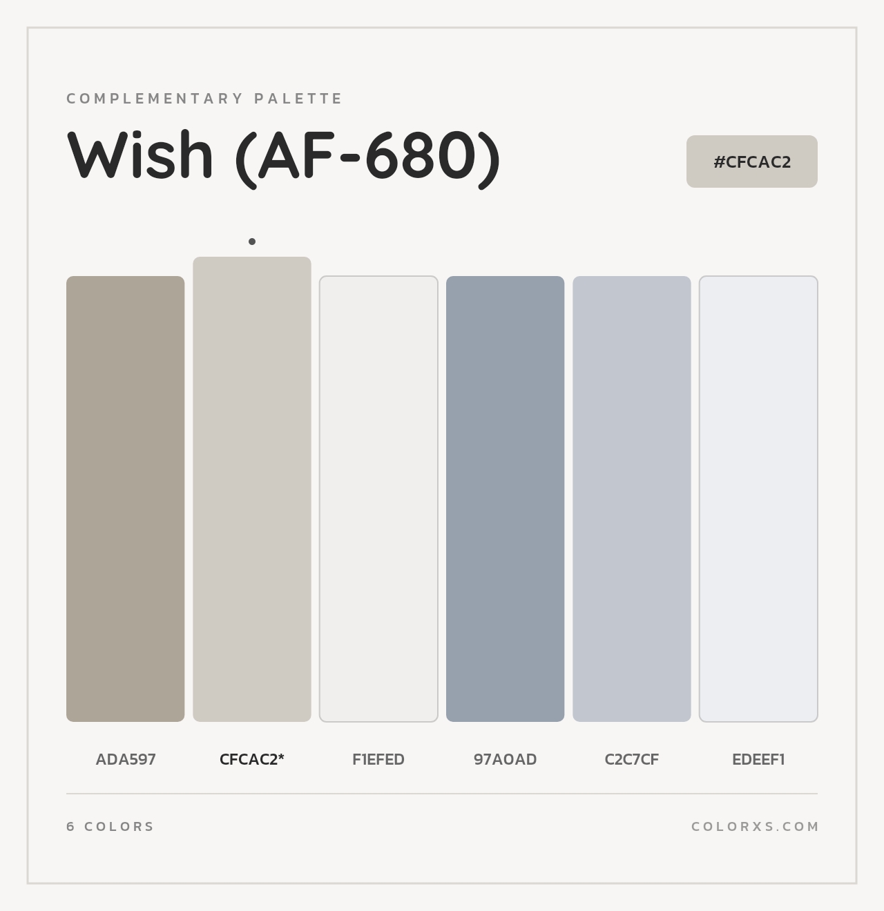 Wish (AF-680) - Complementary Color Palette