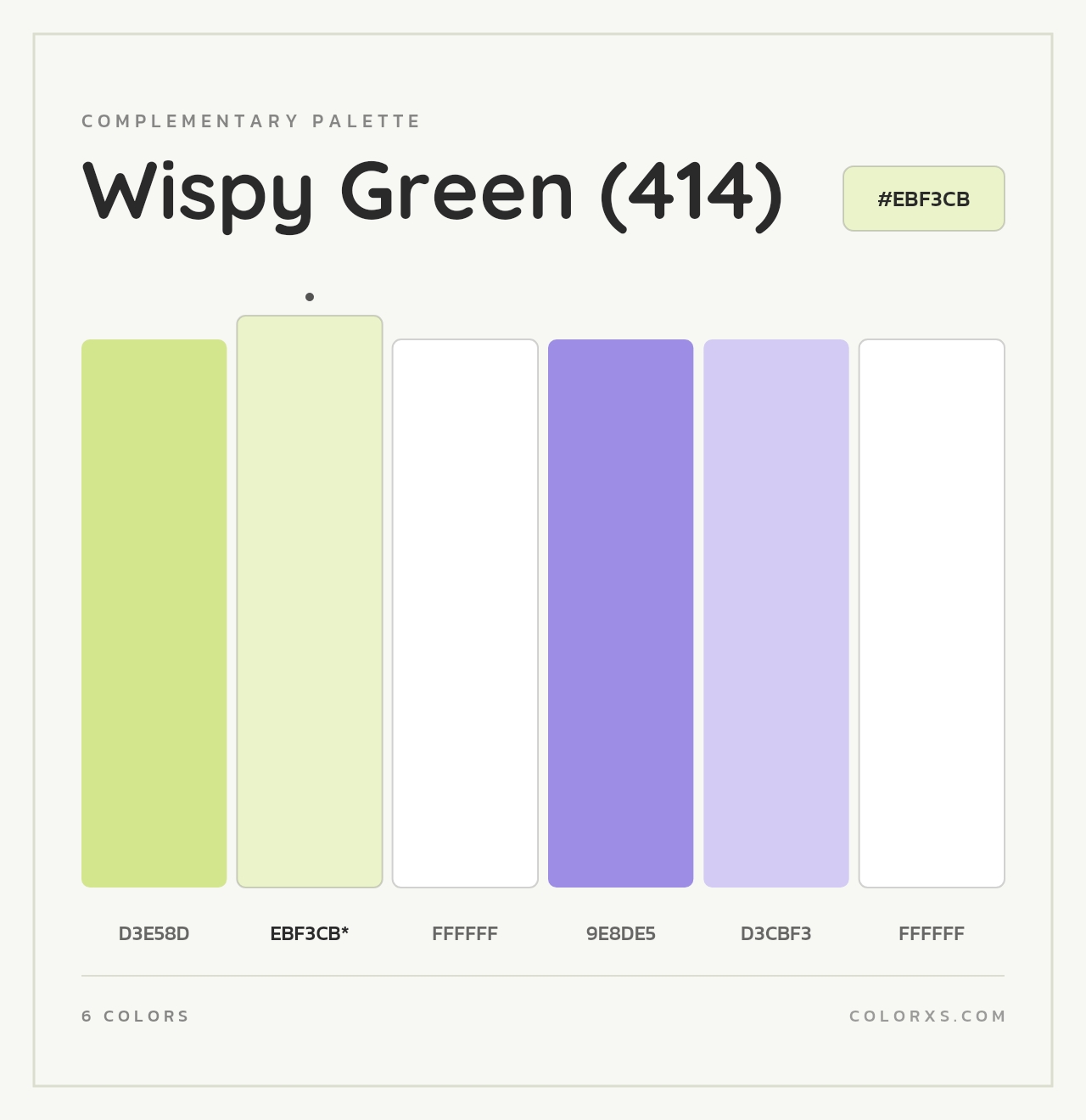 Wispy Green (414) - Complementary Color Palette