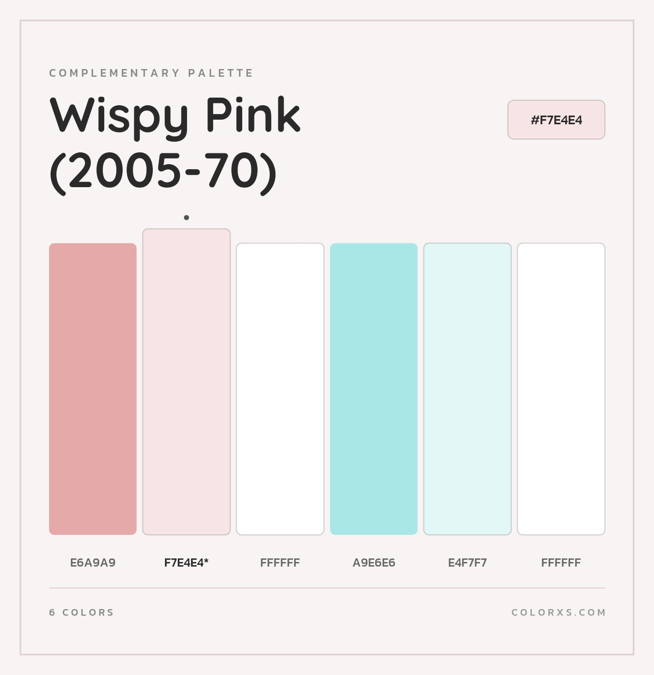 Wispy Pink (2005-70) - Complementary Color Palette