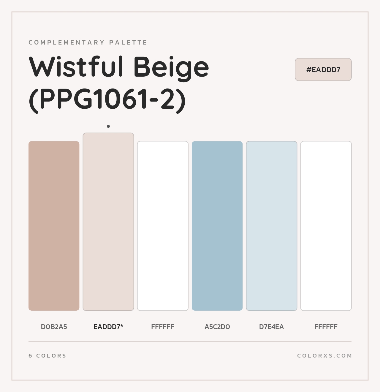 Wistful Beige (PPG1061-2) - Complementary Color Palette